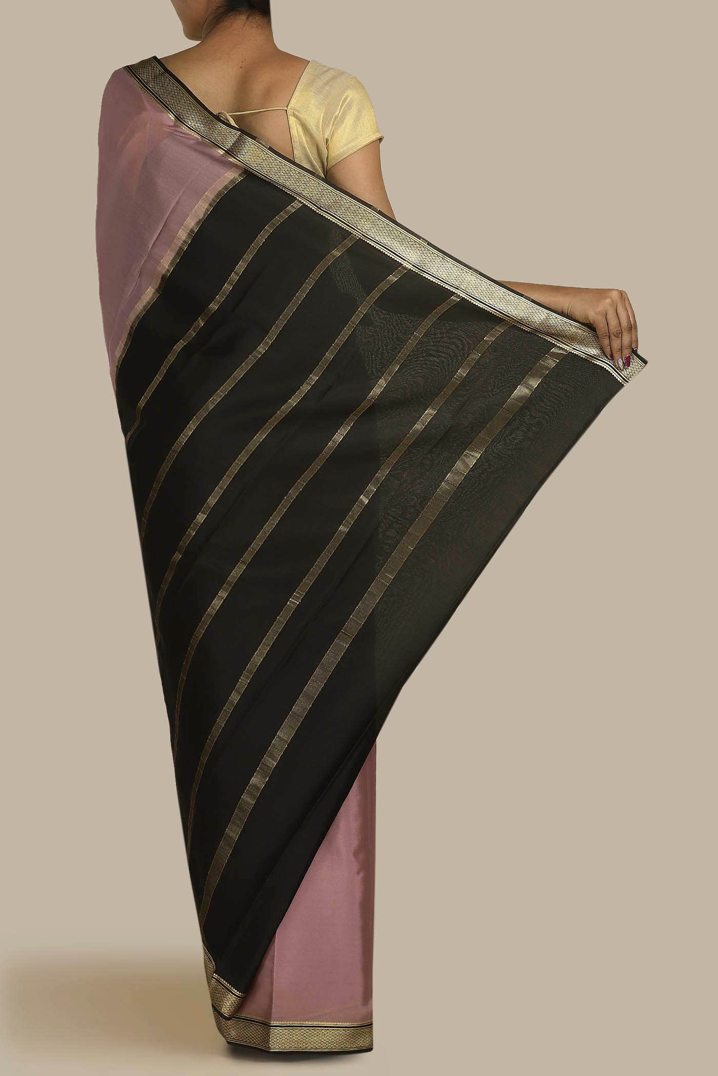 Coral Mysore Crepe Saree