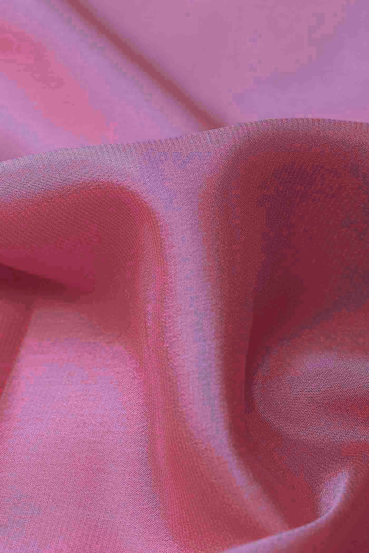 Pink Mysore Crepe Saree