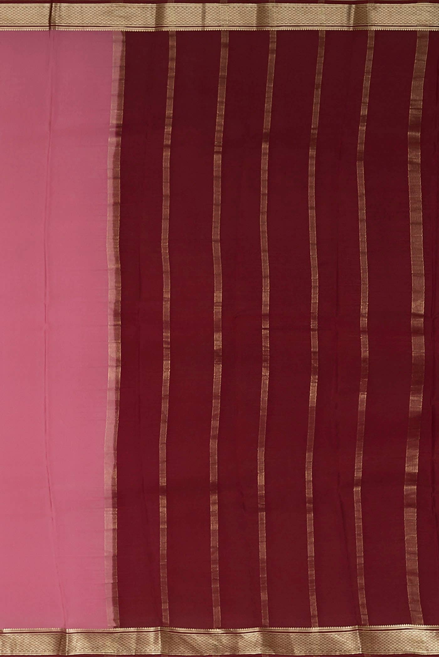 Pink Mysore Crepe Saree