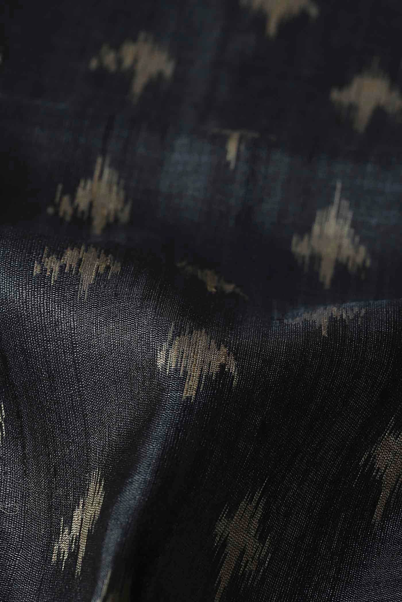 Black Bhagalpuri Tussar Silk Saree