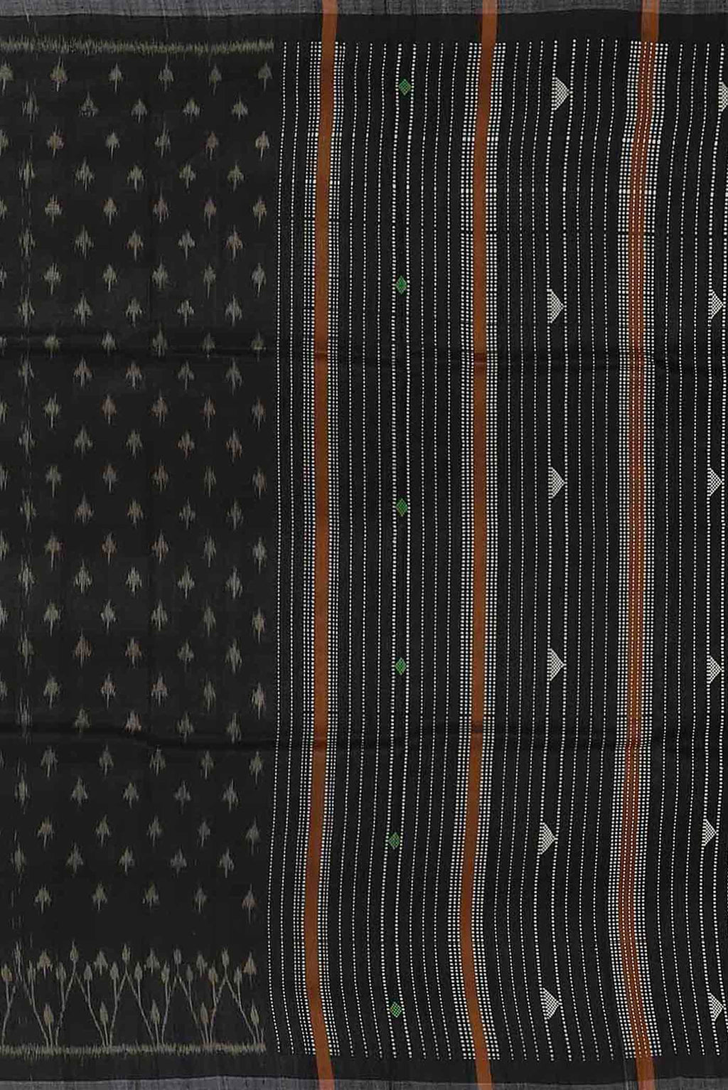 Black Bhagalpuri Tussar Silk Saree