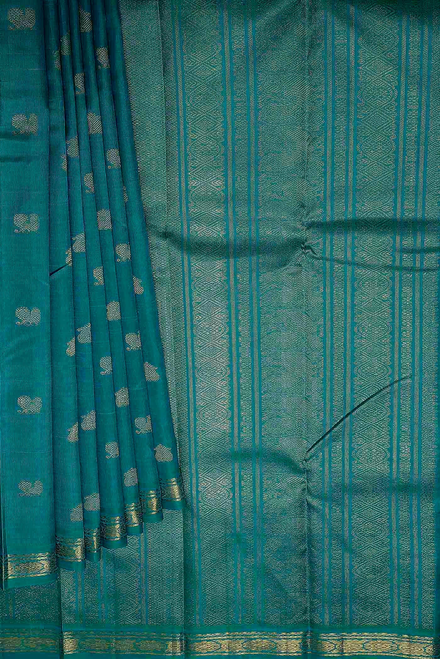 Blue Kanchipuram Silk Saree