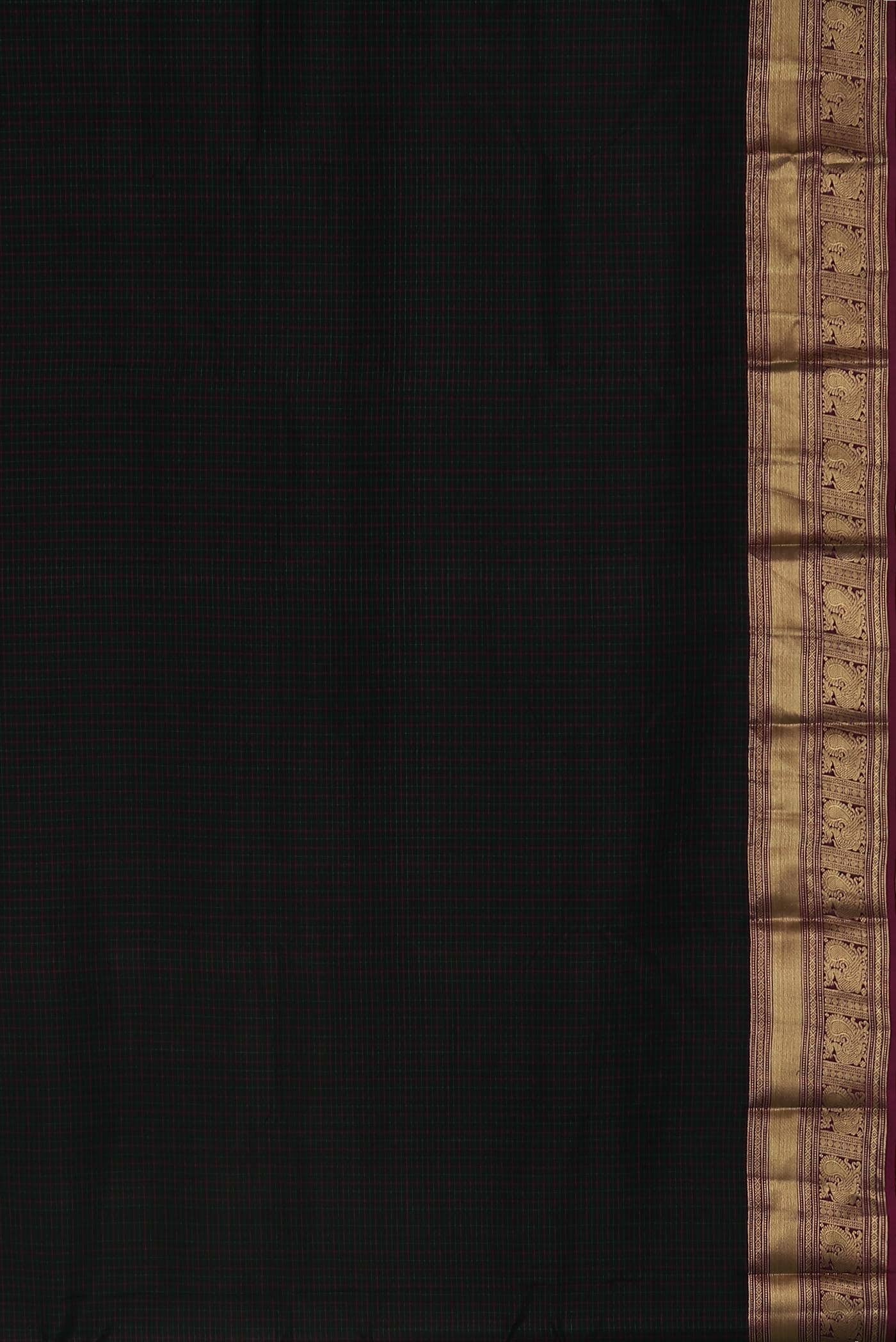 Black Kanchipuram Silk Saree