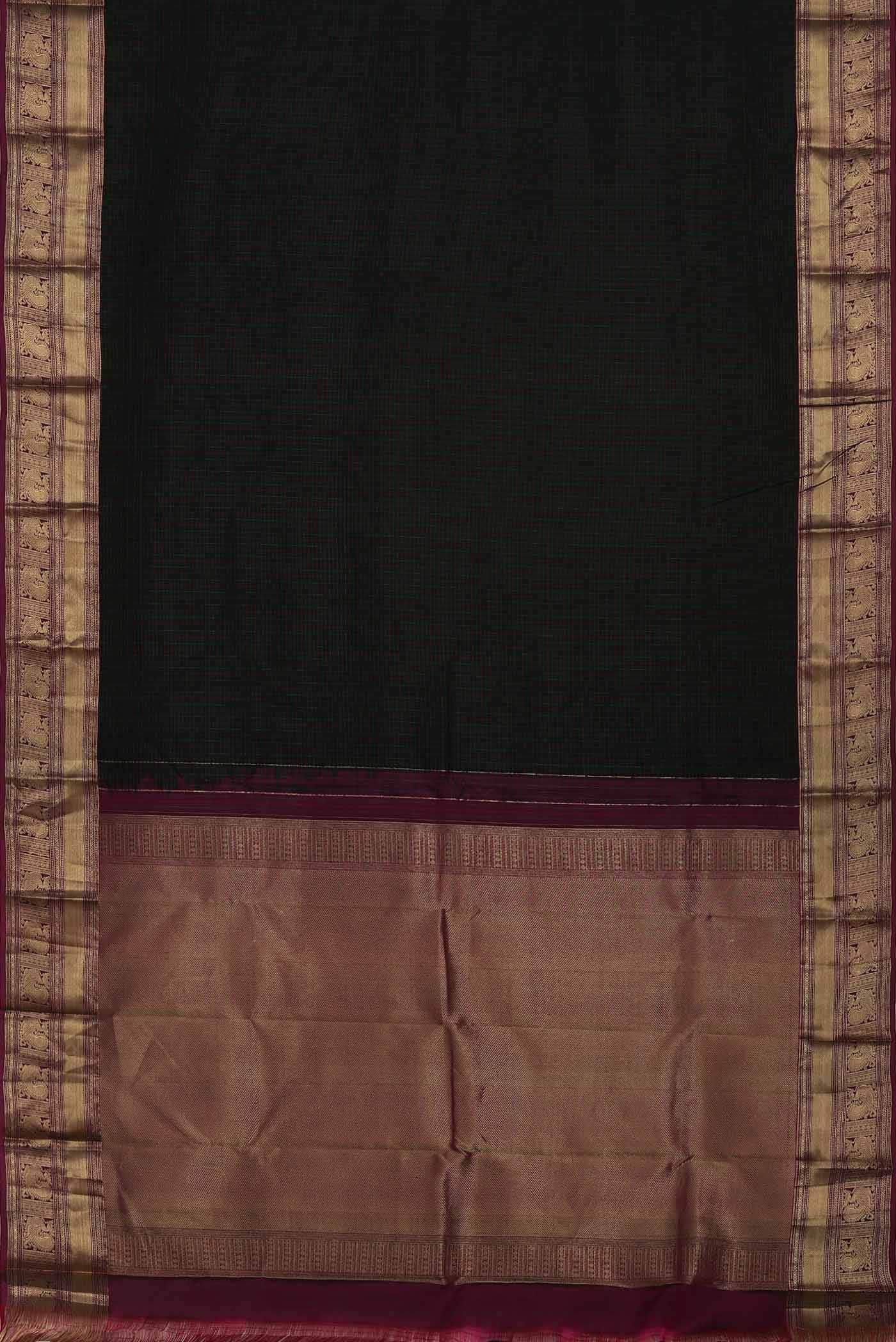 Black Kanchipuram Silk Saree