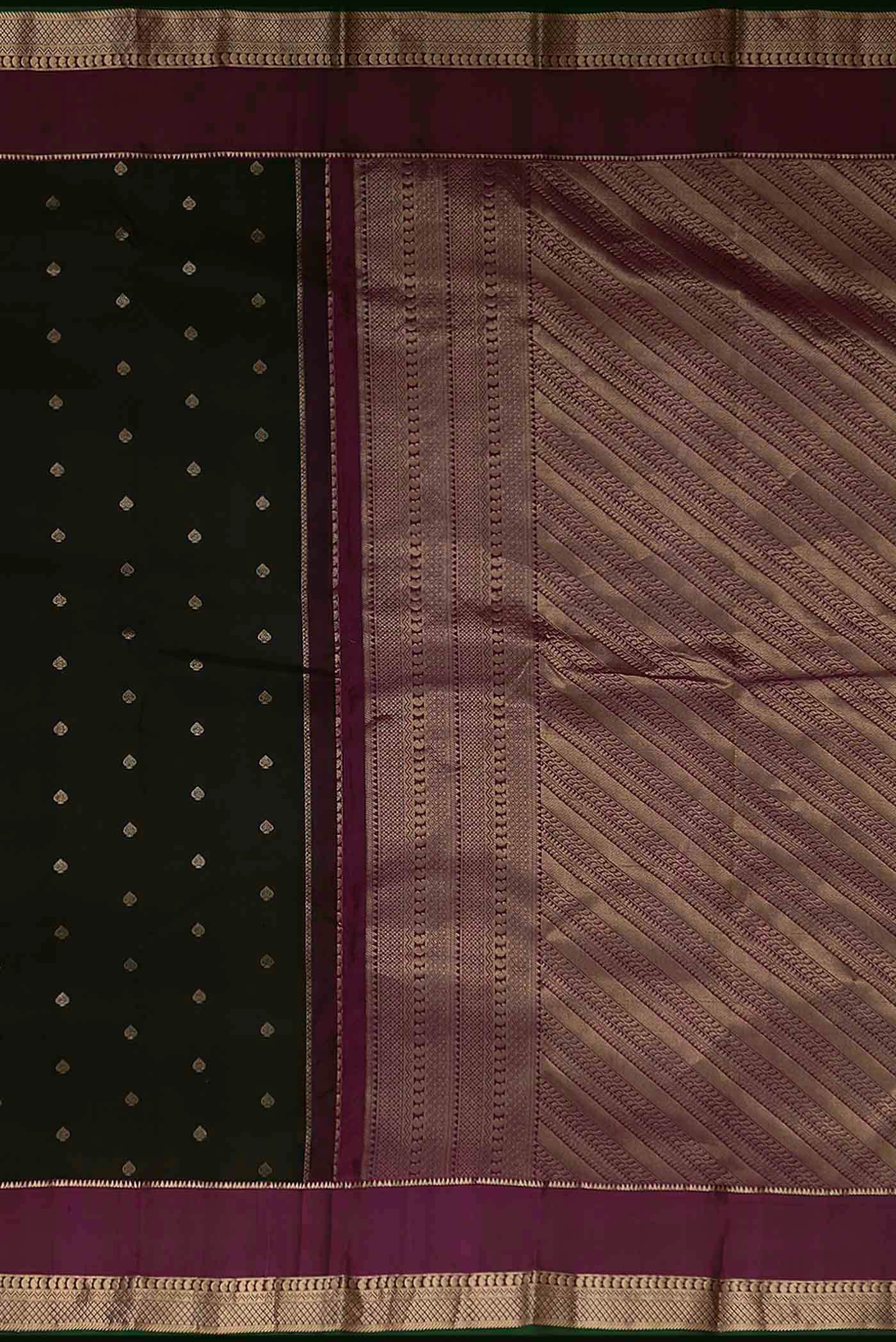 Black Kanchipuram Silk Saree