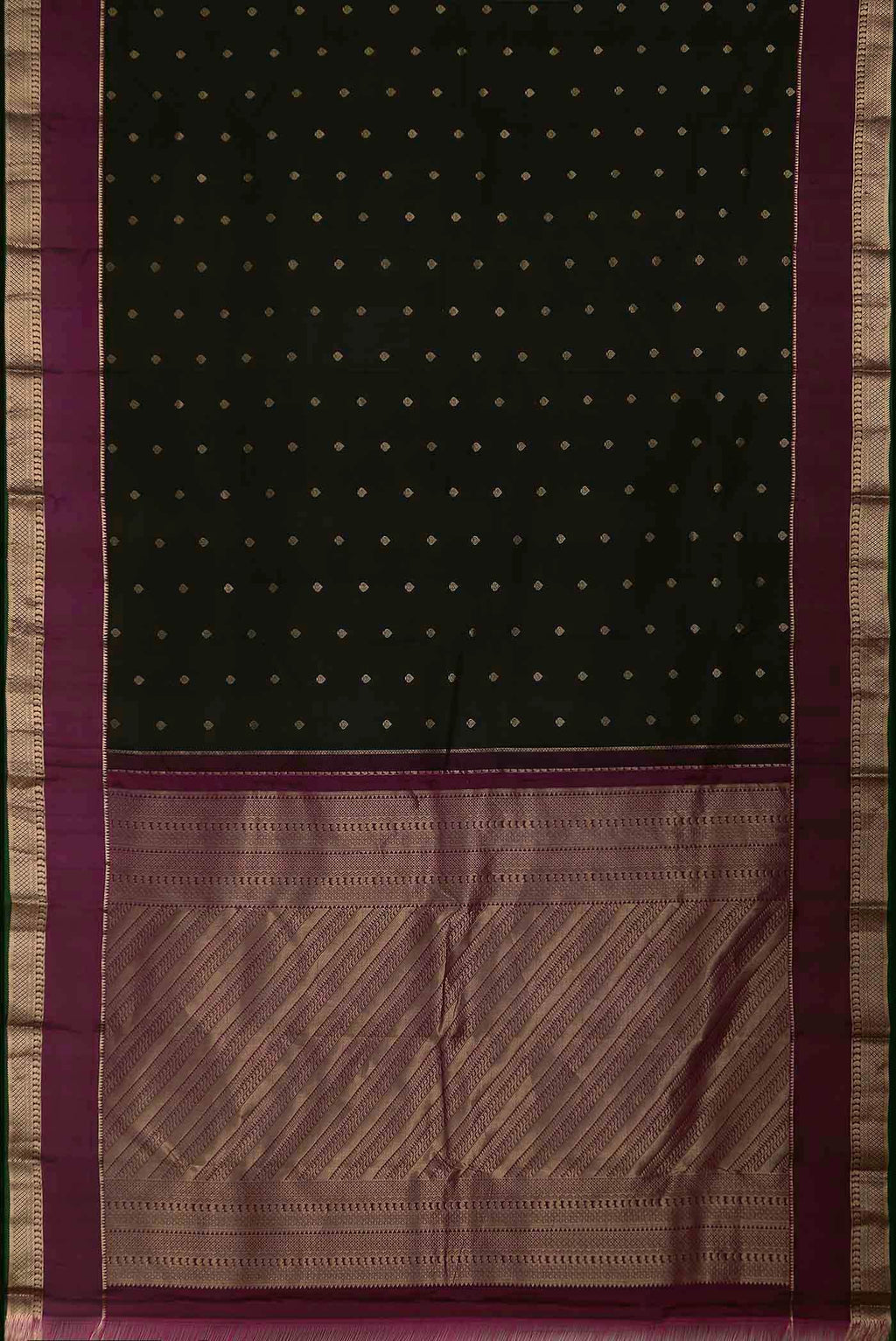 Black Kanchipuram Silk Saree