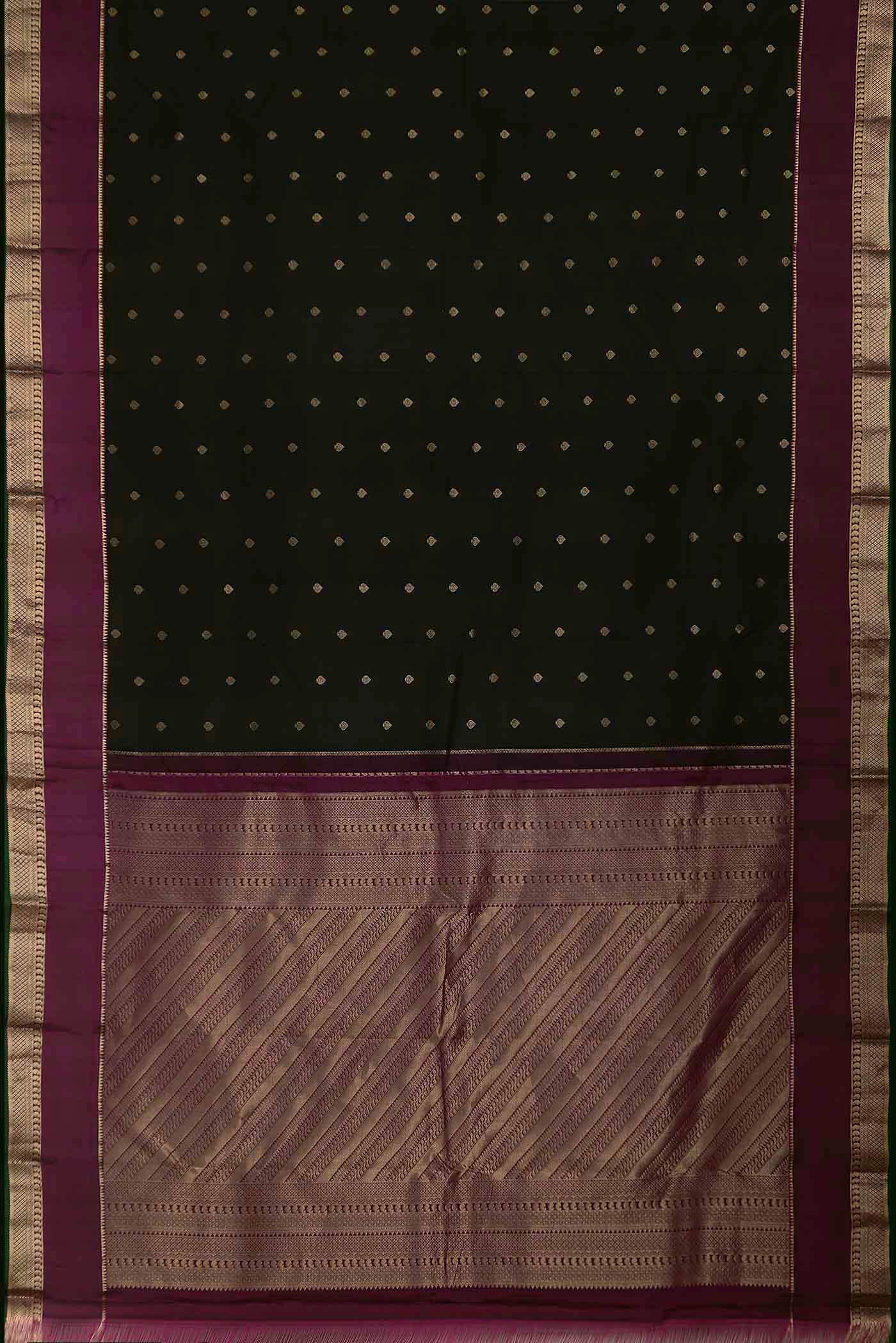 Black Kanchipuram Silk Saree