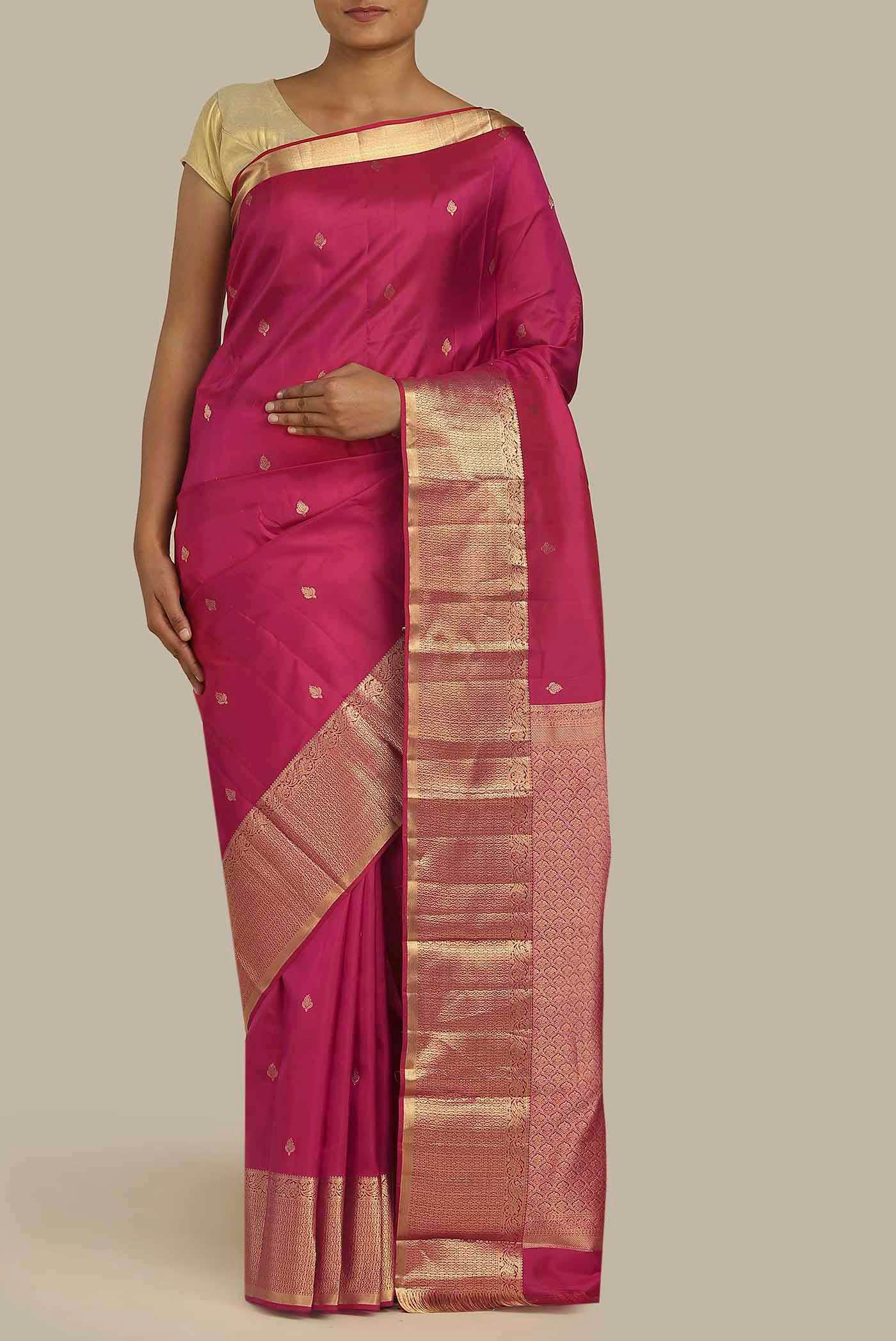 Pink Kanchipuram Silk Saree