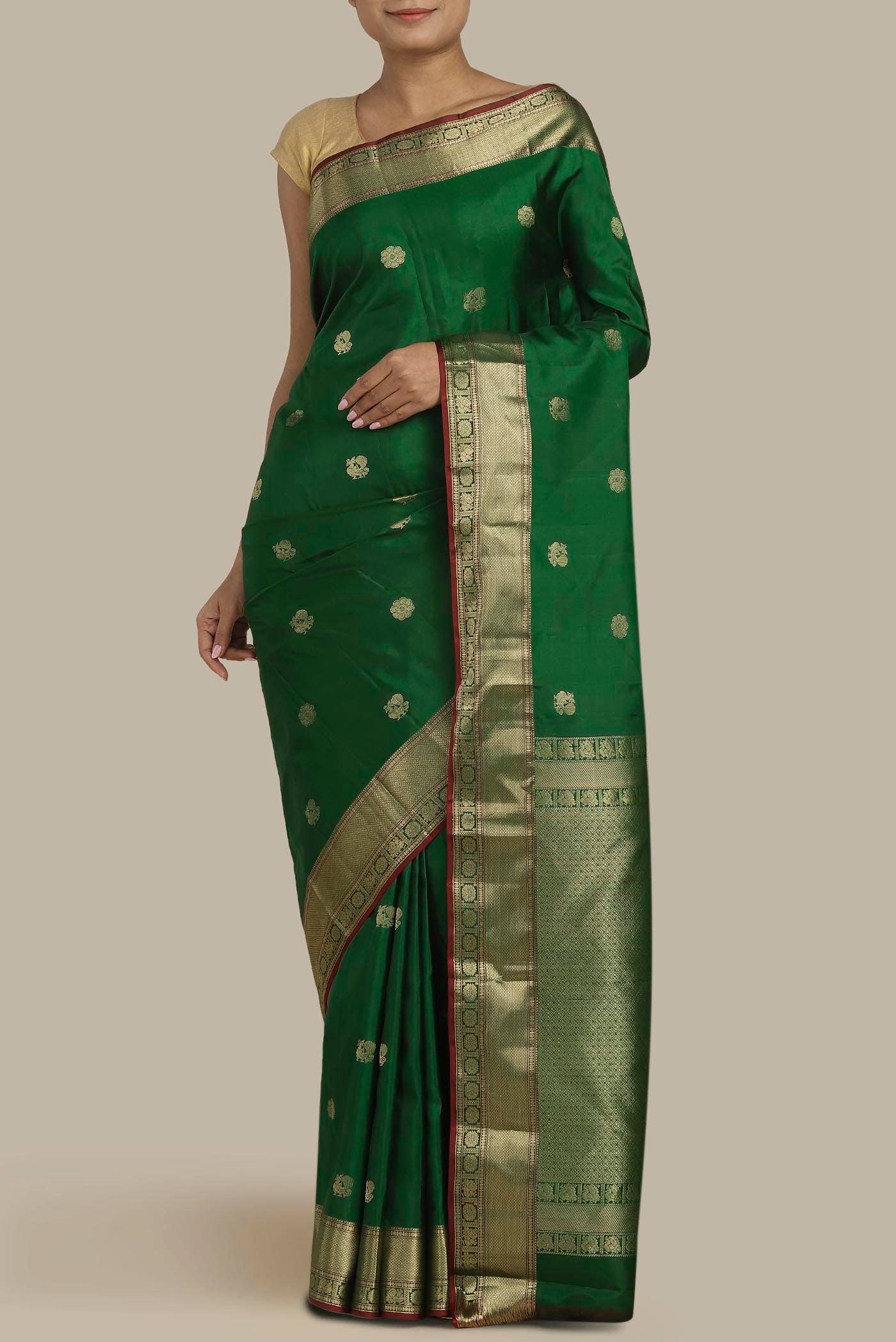 Green Kanchipuram Silk Saree