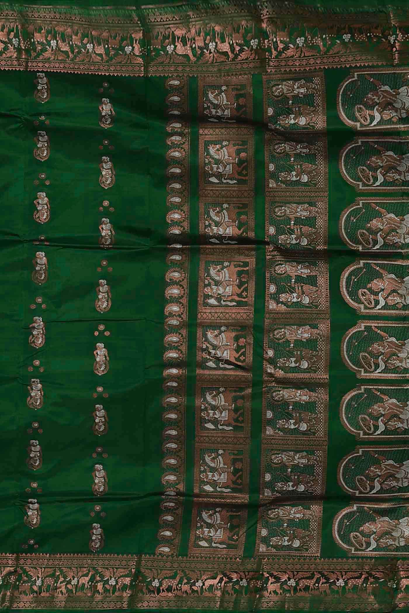 Green Baluchari Silk Saree