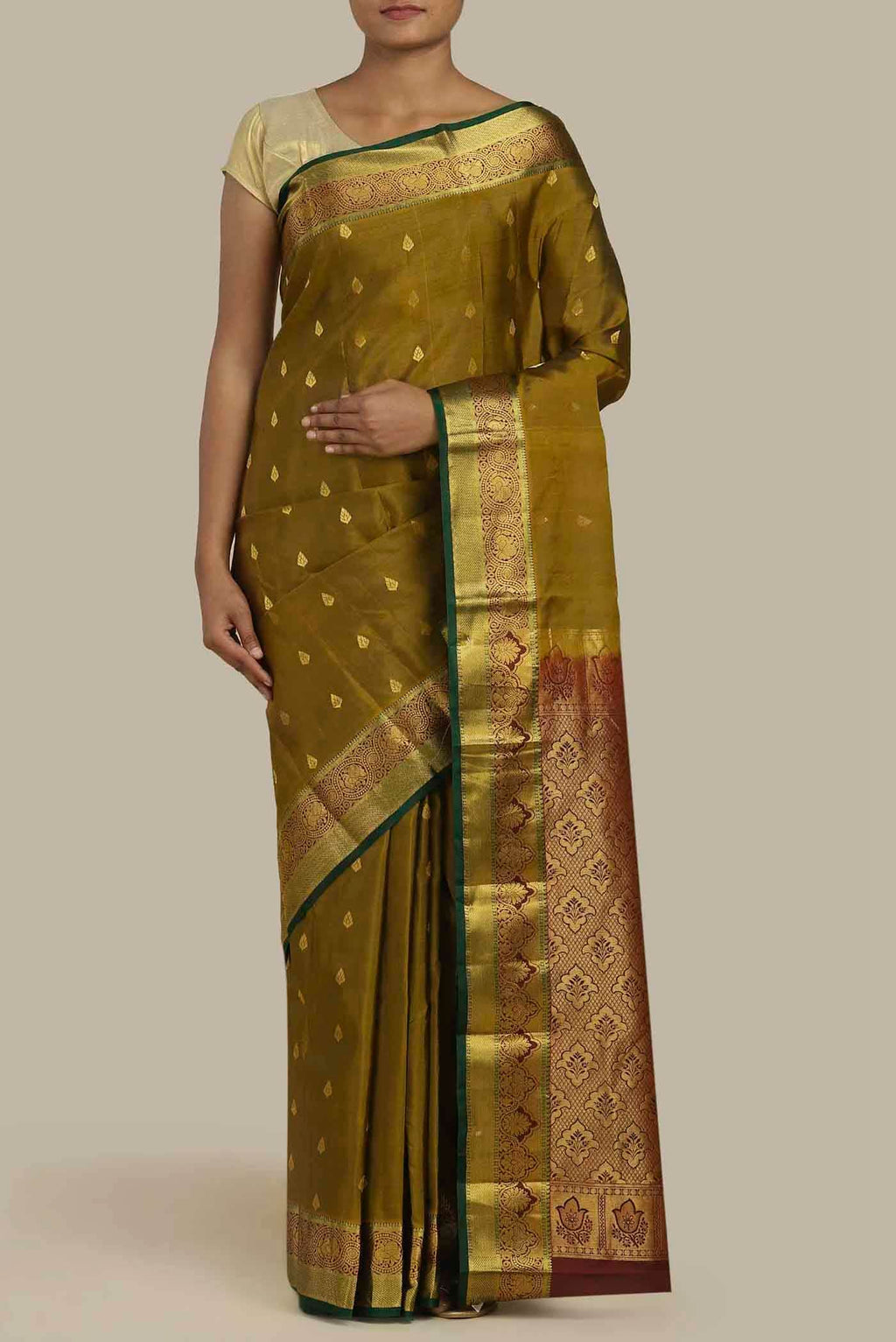 Green Kanchipuram Silk Saree