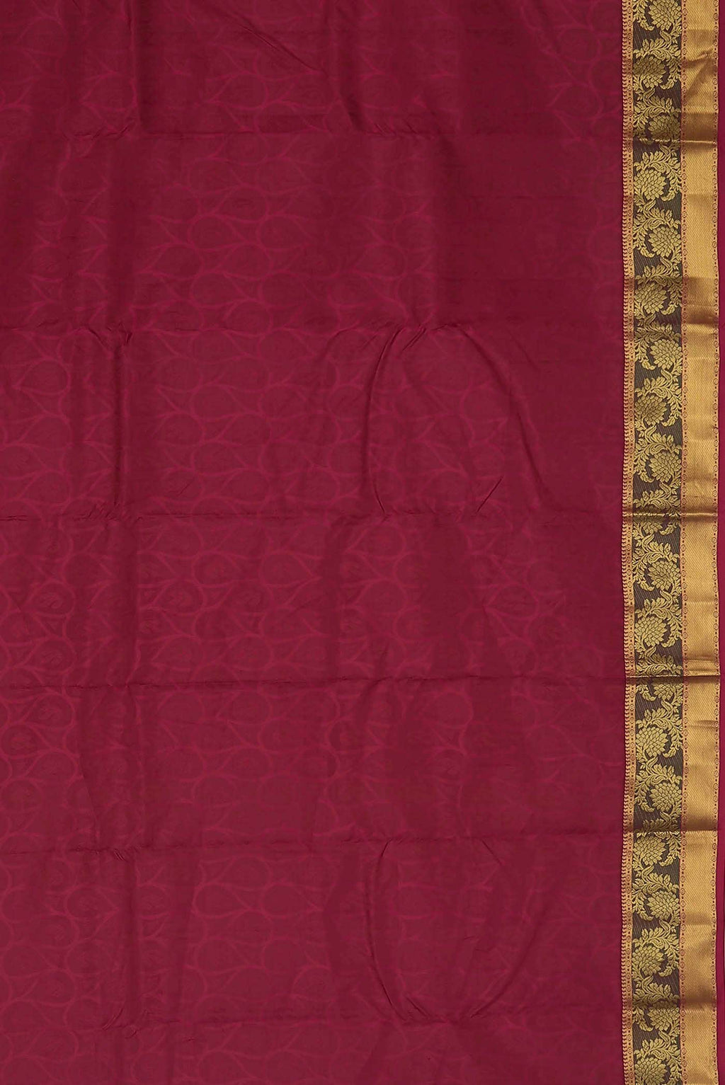 Dark Pink Kanchipuram Silk Saree