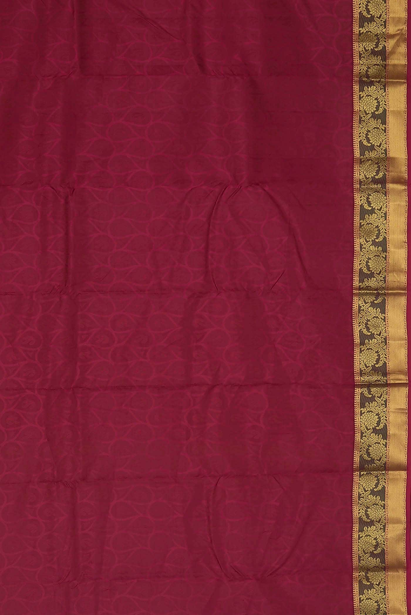 Dark Pink Kanchipuram Silk Saree