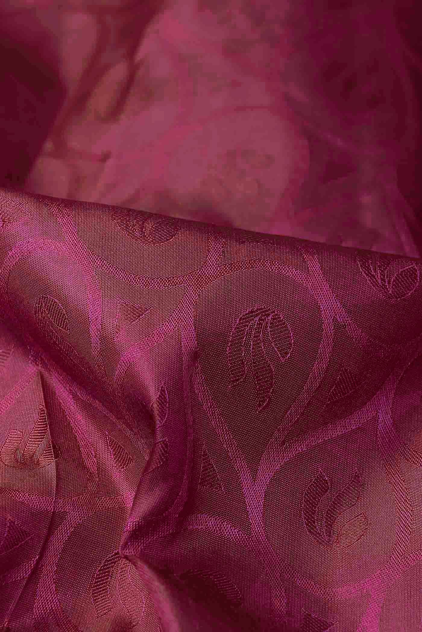 Dark Pink Kanchipuram Silk Saree