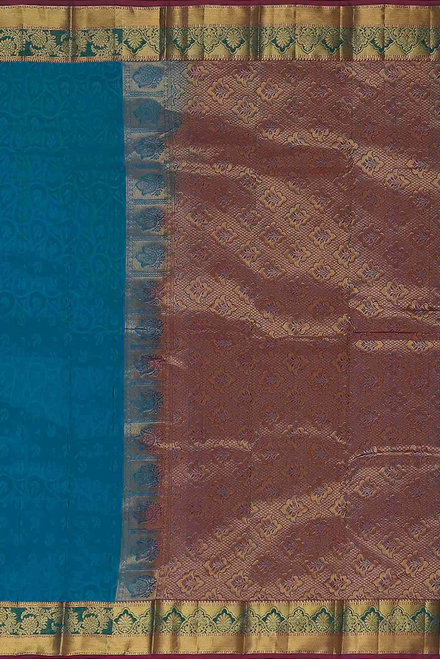 Blue Kanchipuram Silk Saree