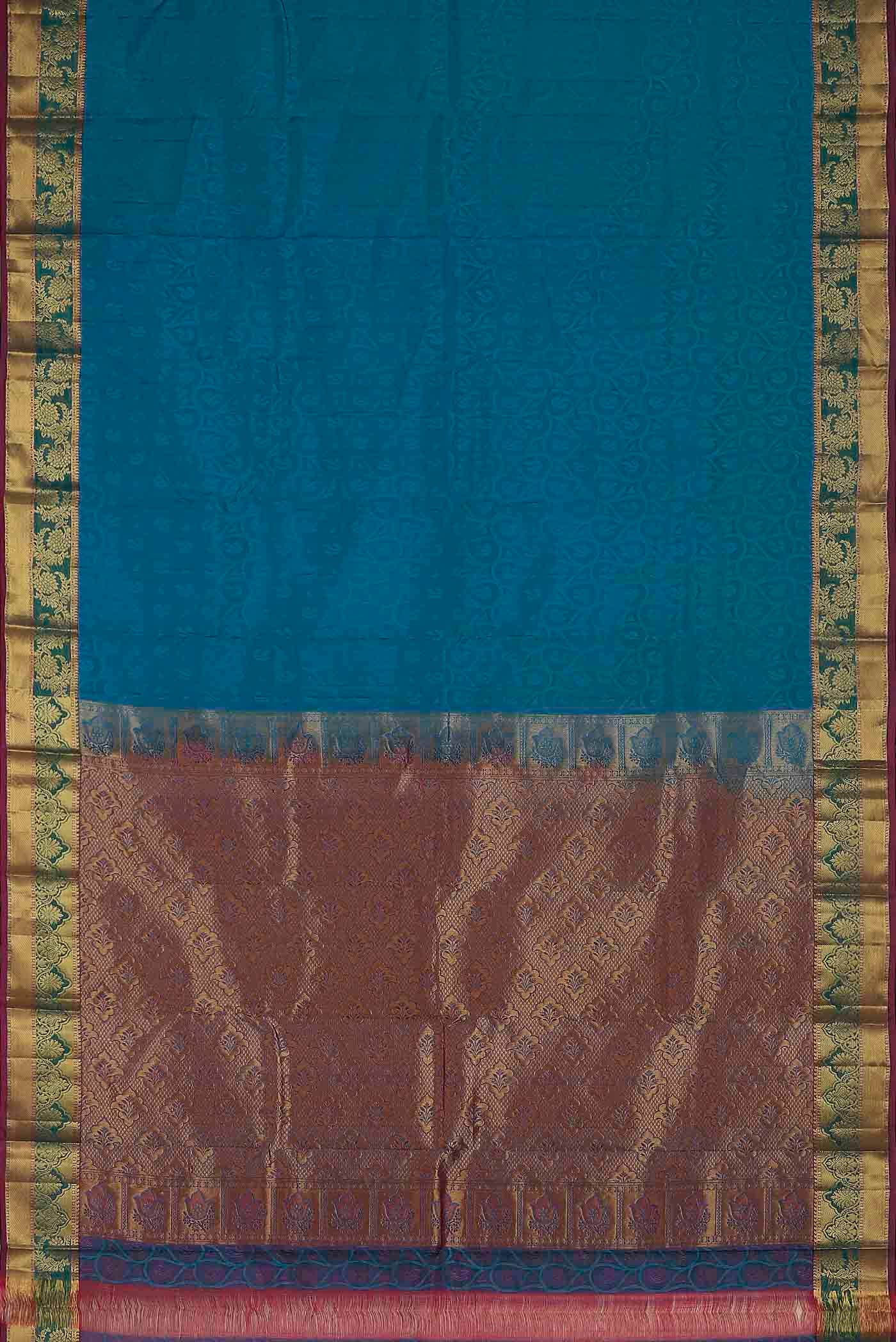 Blue Kanchipuram Silk Saree