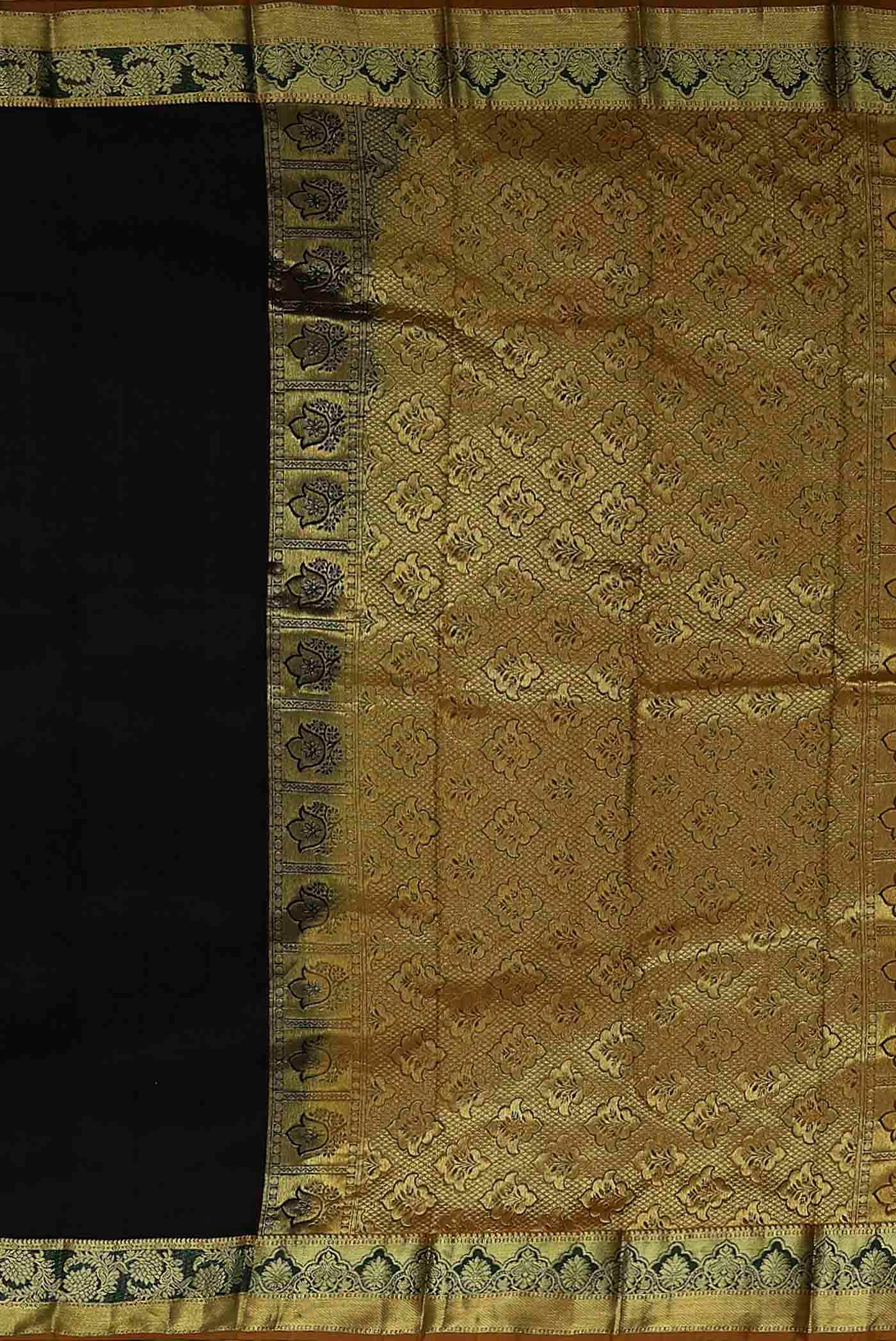 Black Kanchipuram Silk Saree