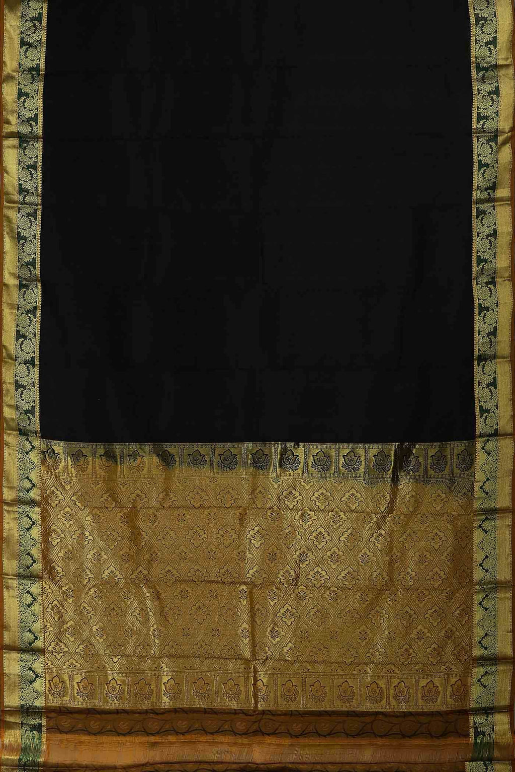 Black Kanchipuram Silk Saree