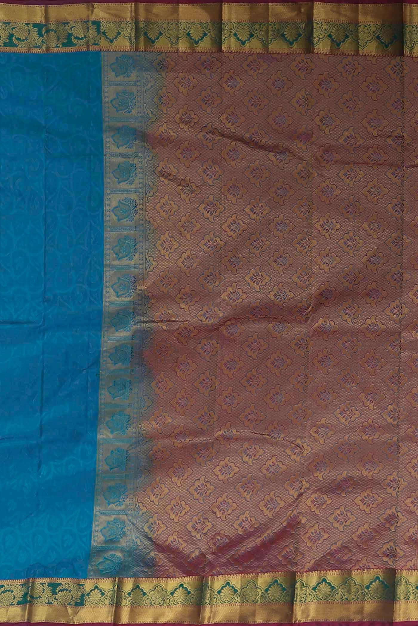 Blue Kanchipuram Silk Saree