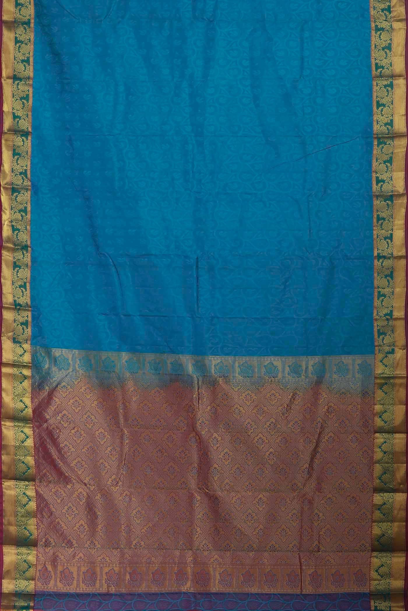 Blue Kanchipuram Silk Saree