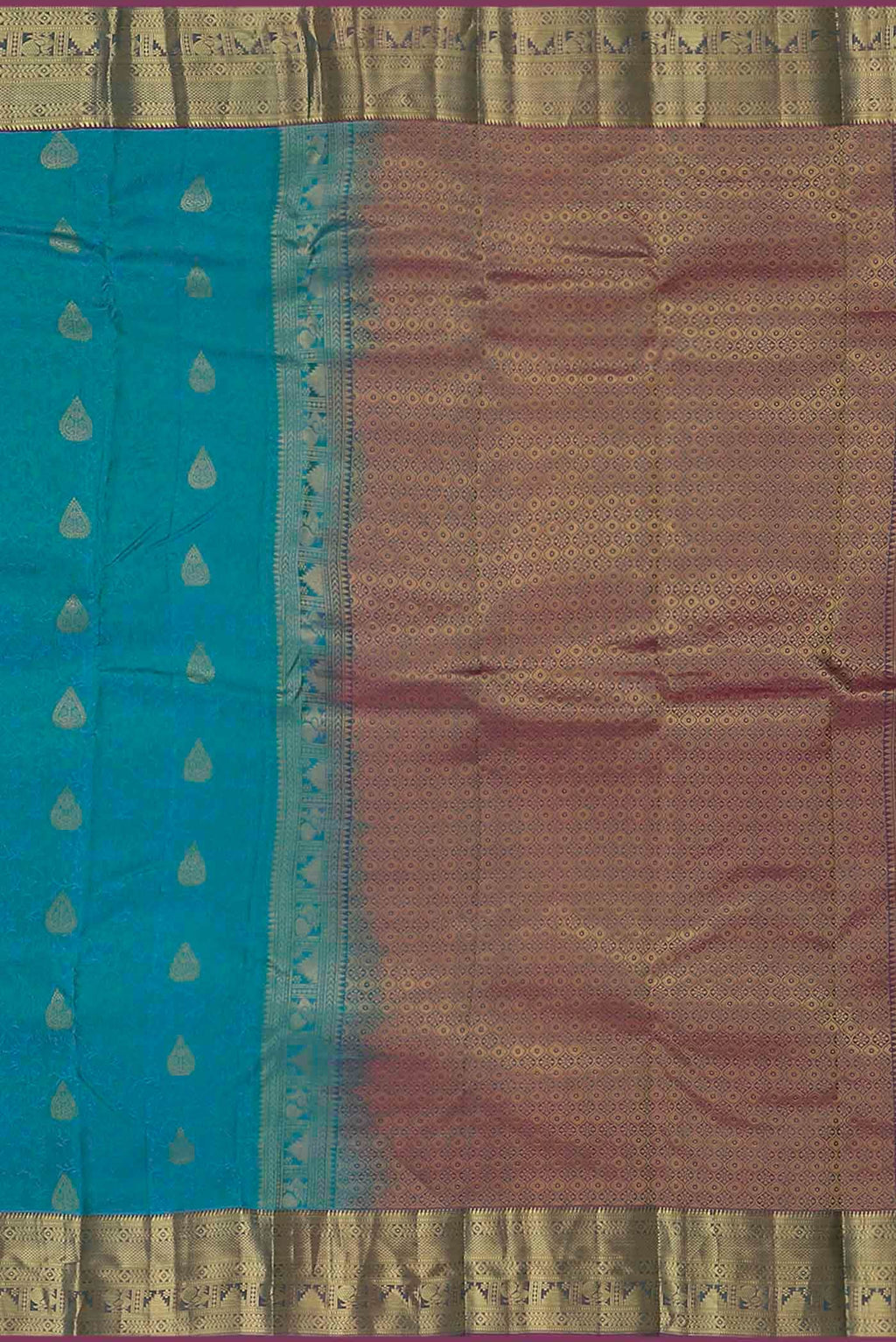 Blue Kanchipuram Silk Saree