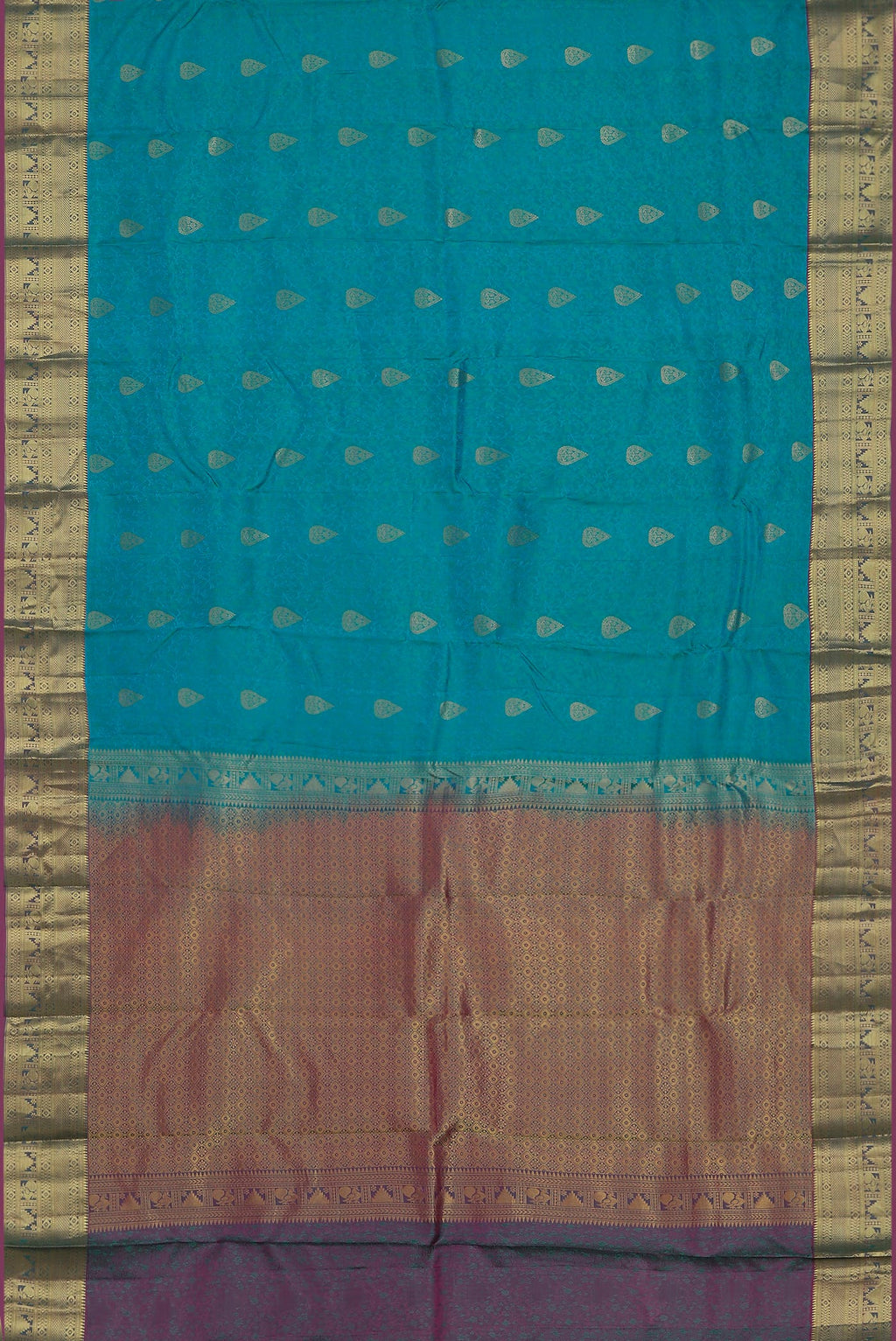 Blue Kanchipuram Silk Saree