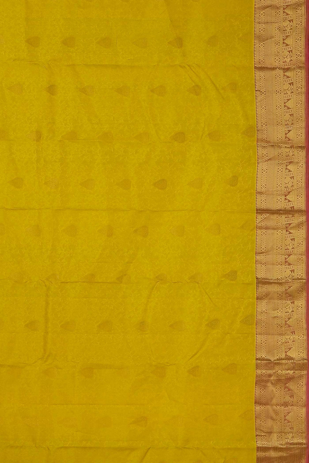 Yellow Kanchipuram Silk Saree