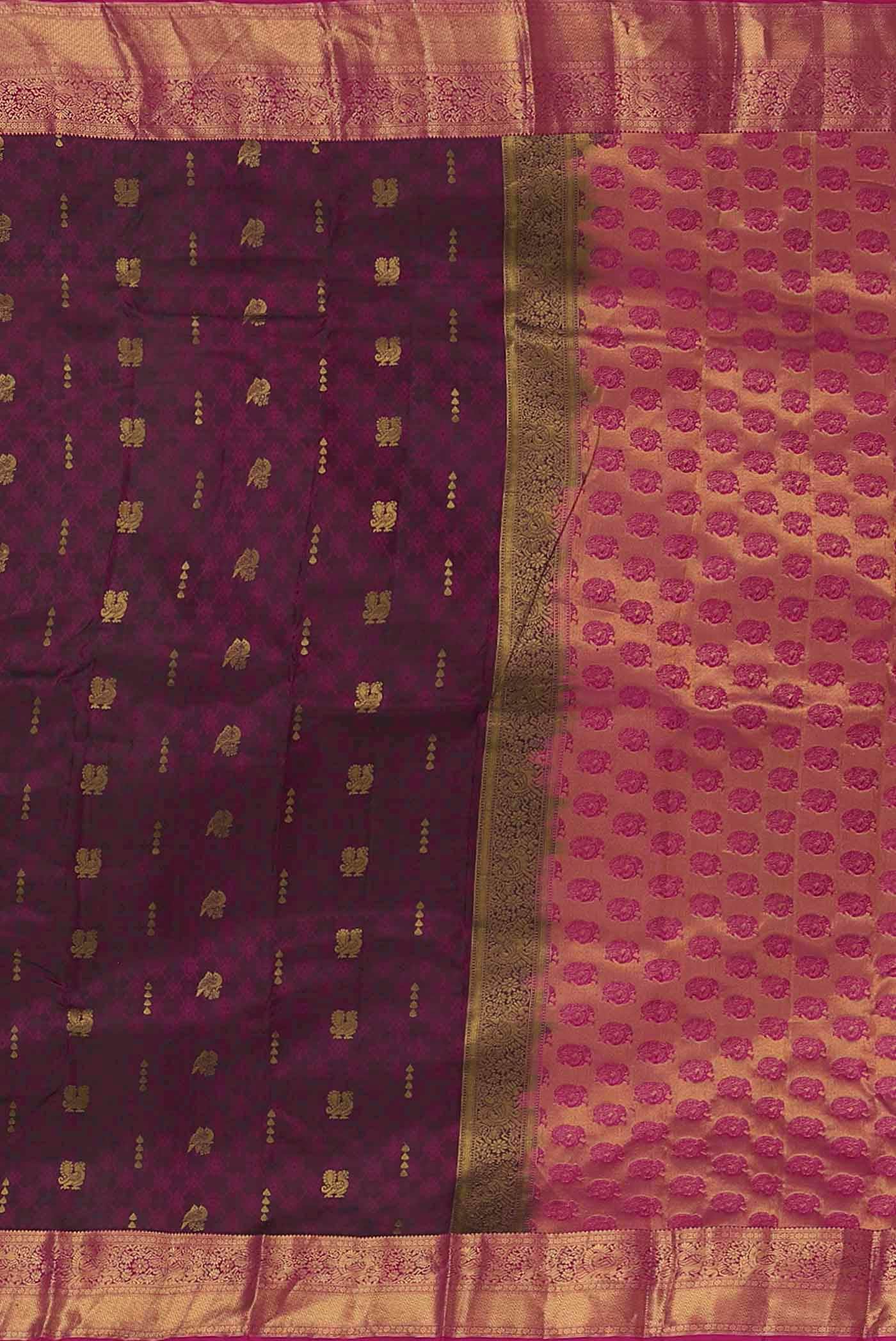 Magenta Kanchipuram Silk Saree