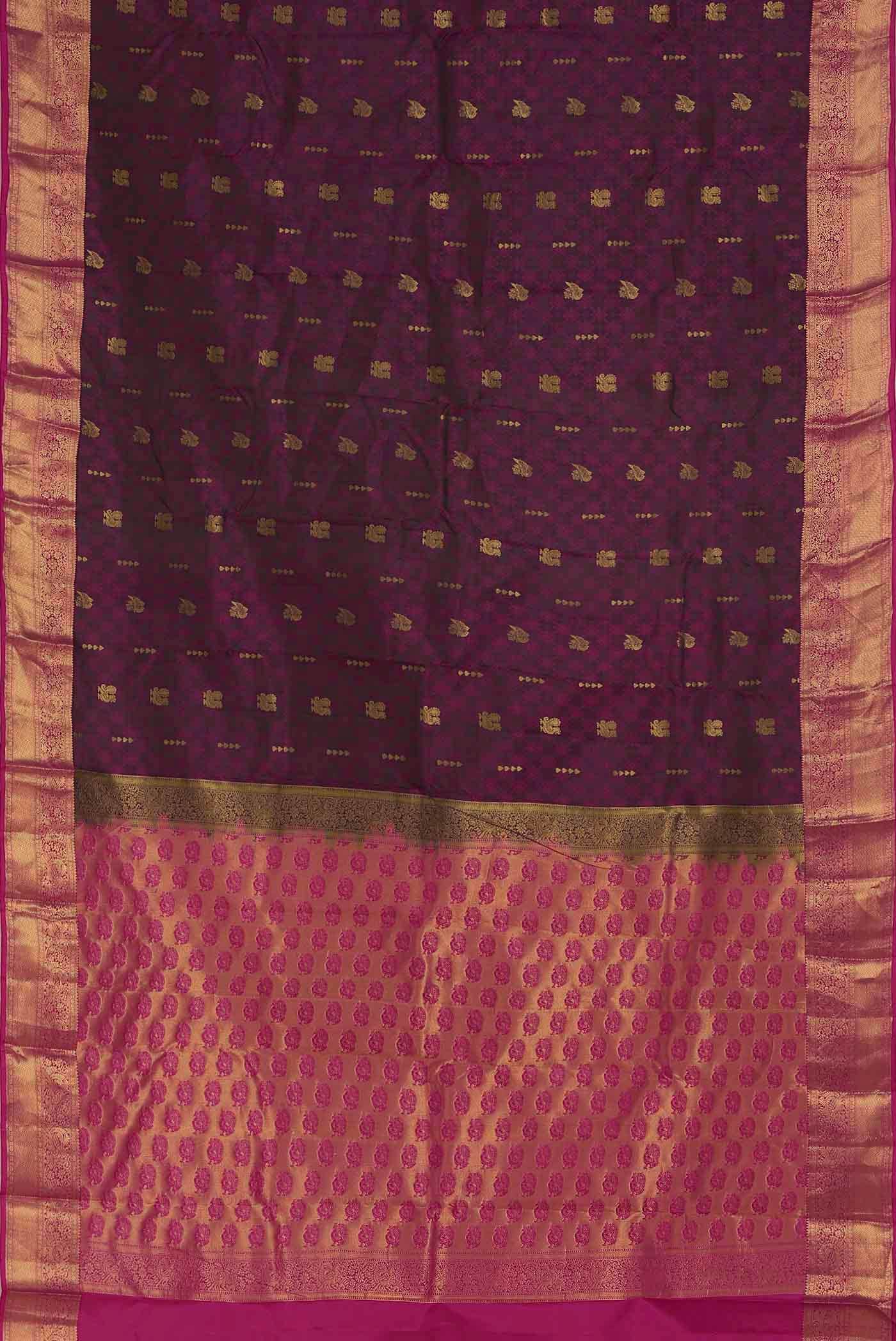 Magenta Kanchipuram Silk Saree