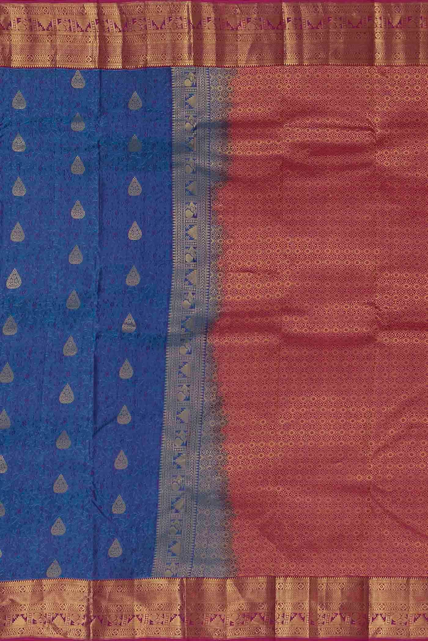 Blue Kanchipuram Silk Saree