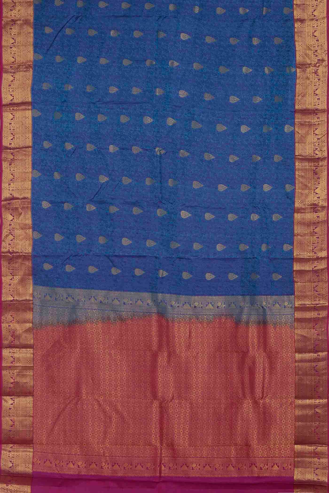 Blue Kanchipuram Silk Saree