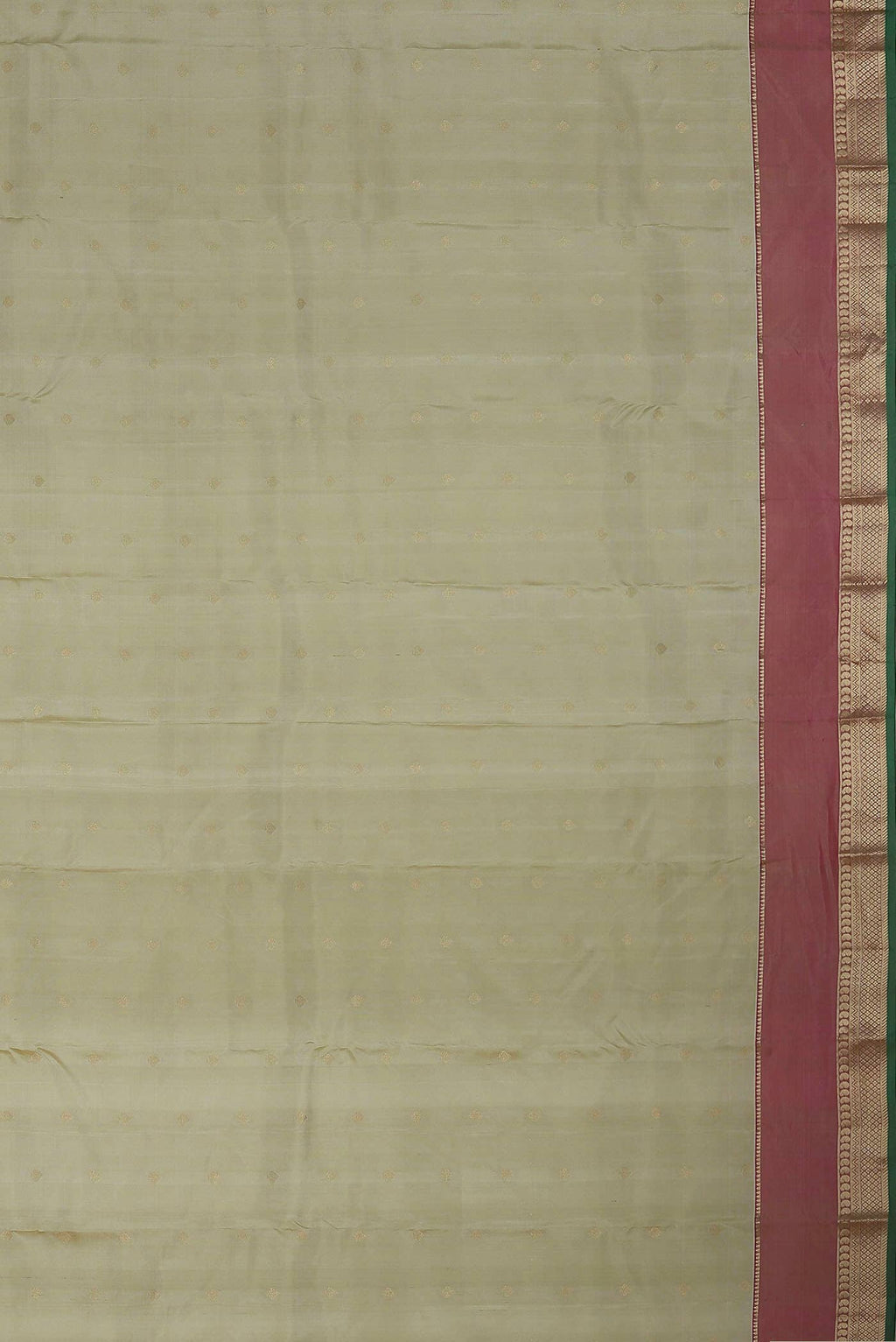 Beige Kanchipuram Silk Saree
