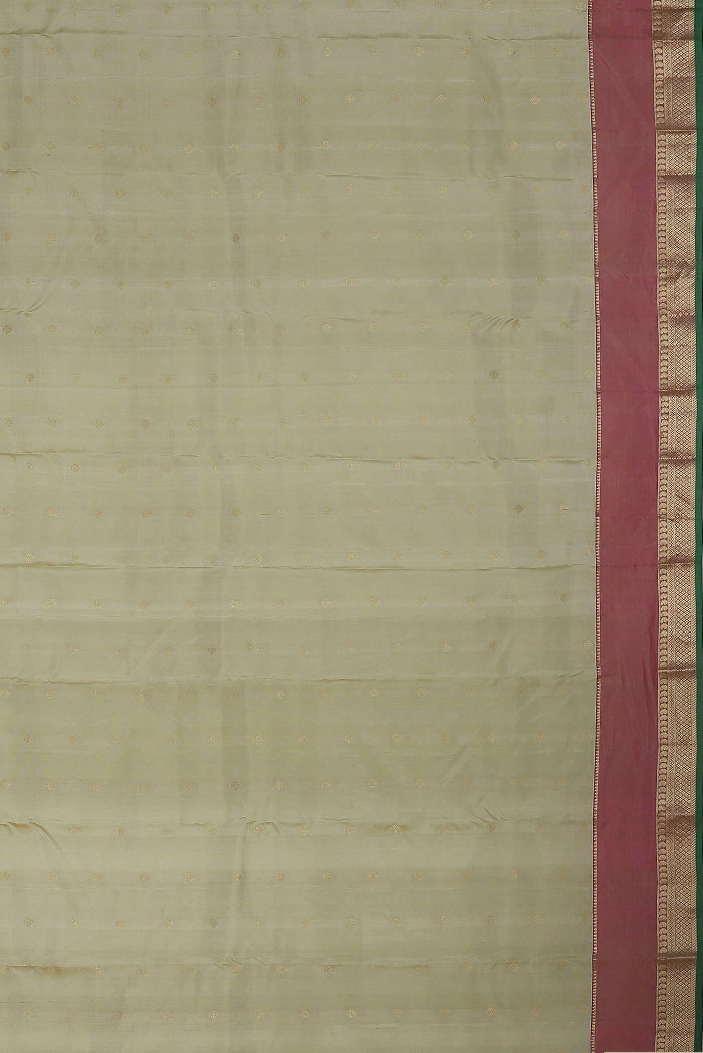 Beige Kanchipuram Silk Saree