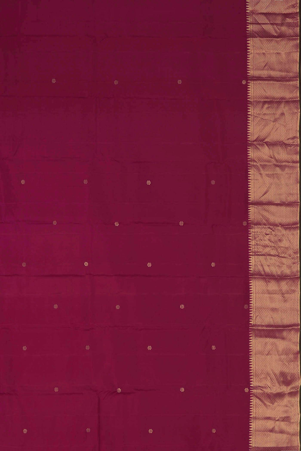 Dark Pink Kanchipuram Silk Saree