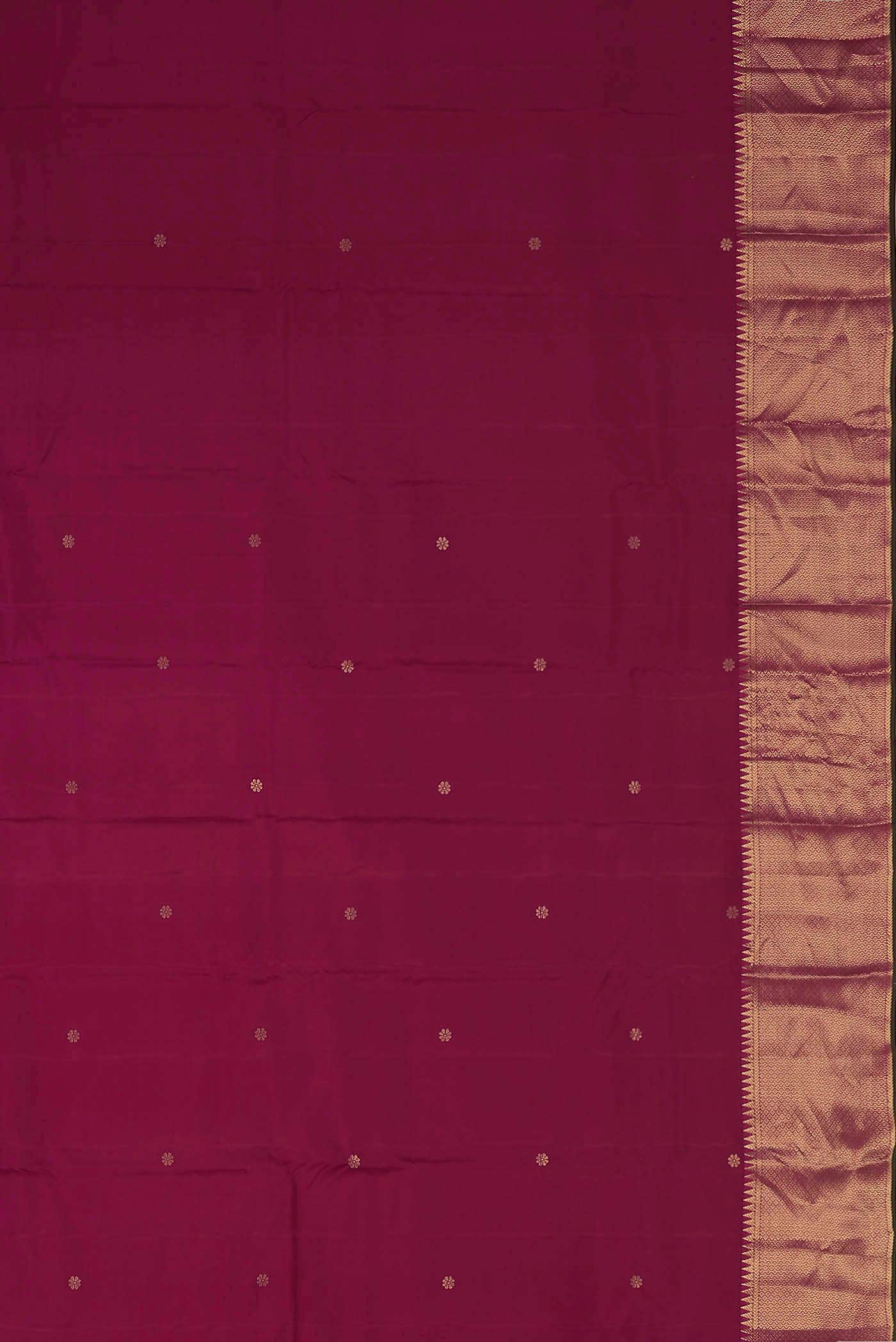 Dark Pink Kanchipuram Silk Saree