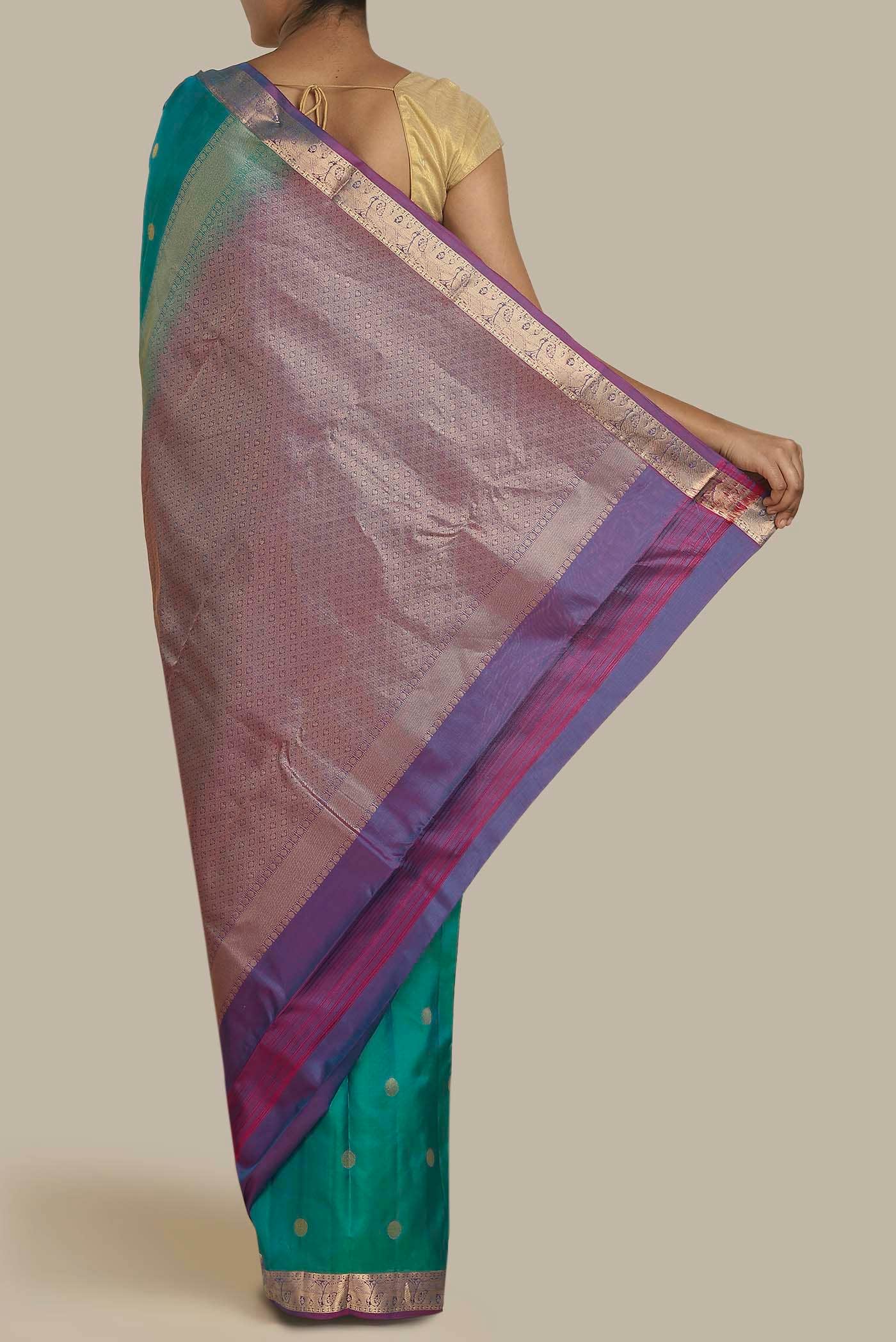 Blue Kanchipuram Silk Saree