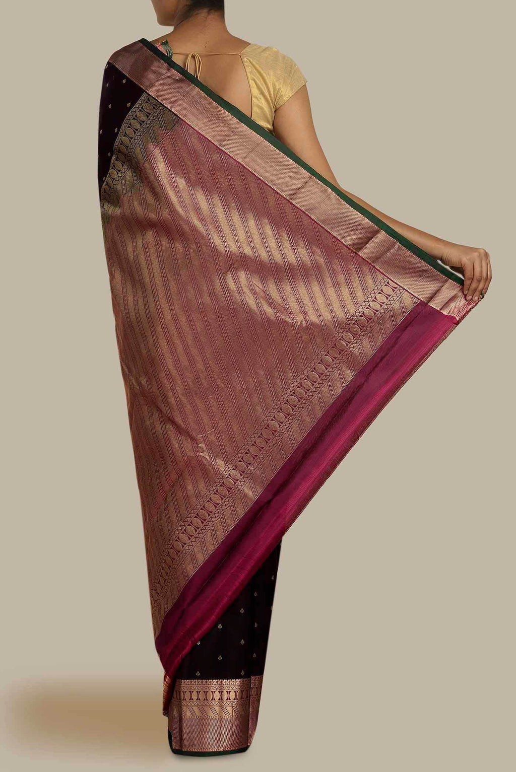 Black Kanchipuram Silk Saree