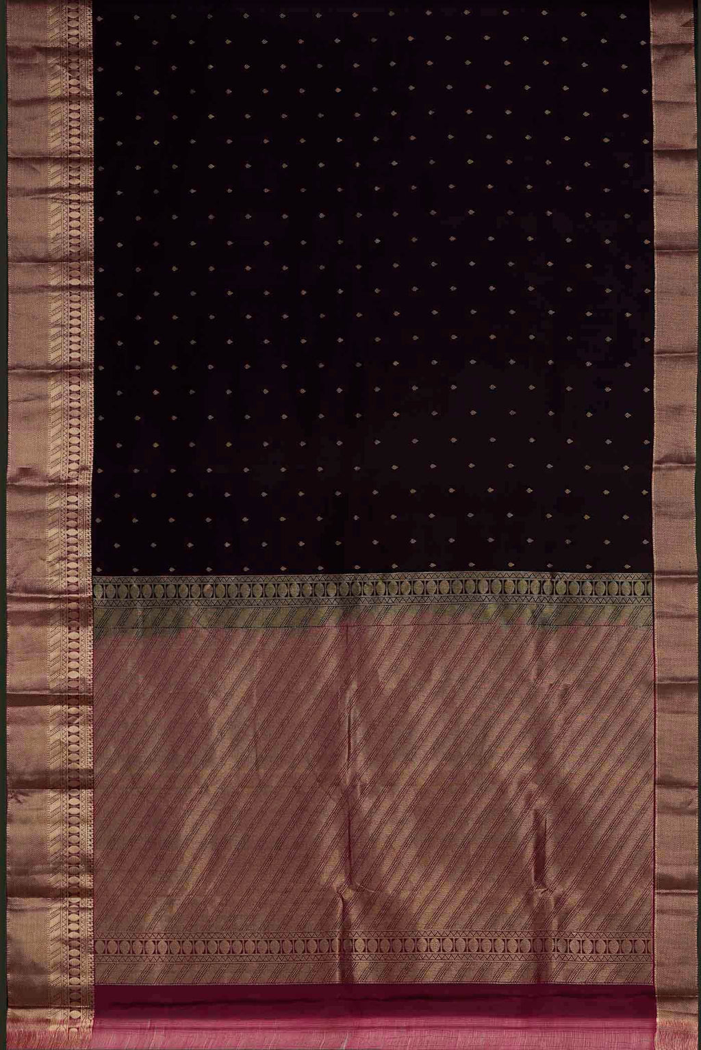Black Kanchipuram Silk Saree