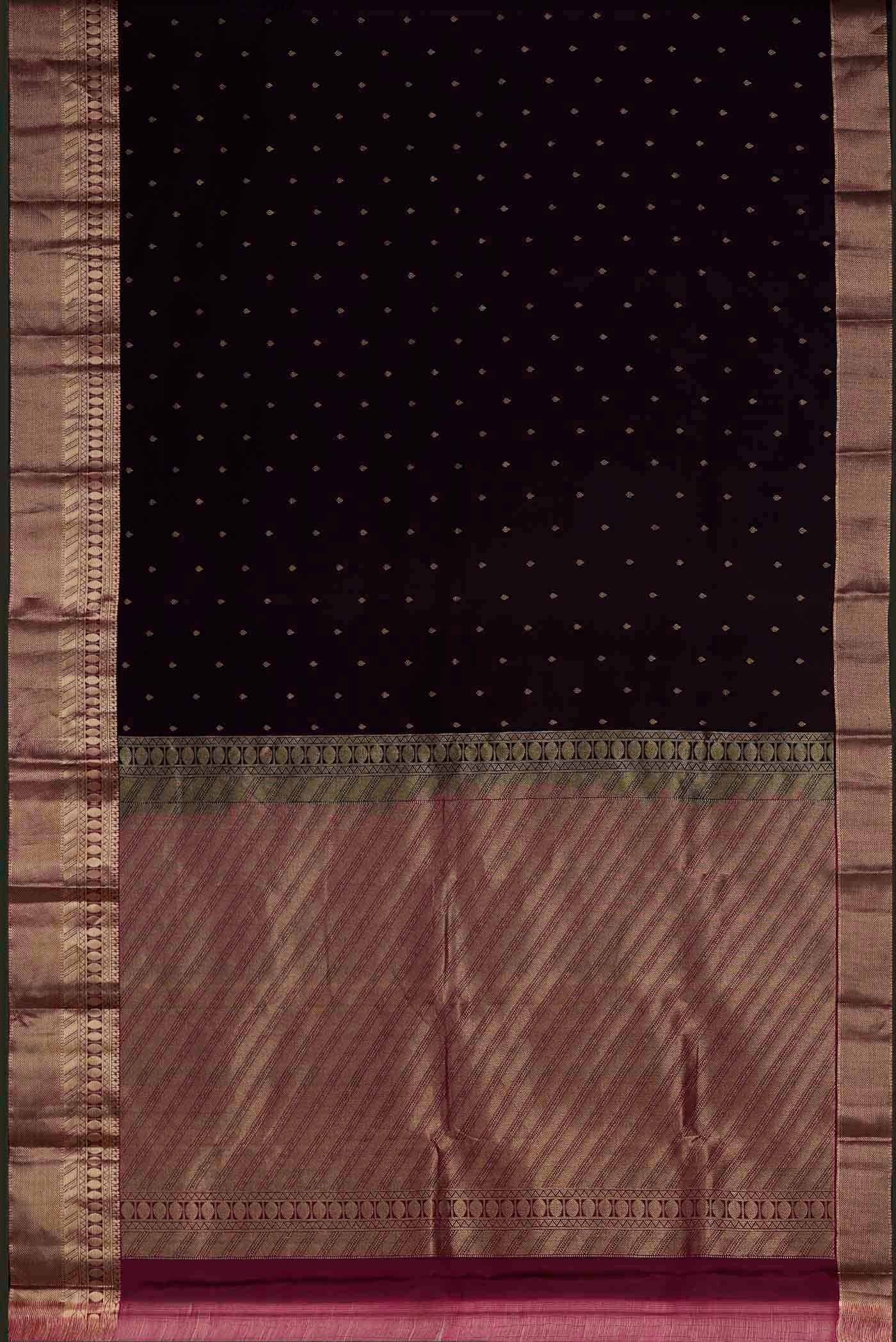 Black Kanchipuram Silk Saree