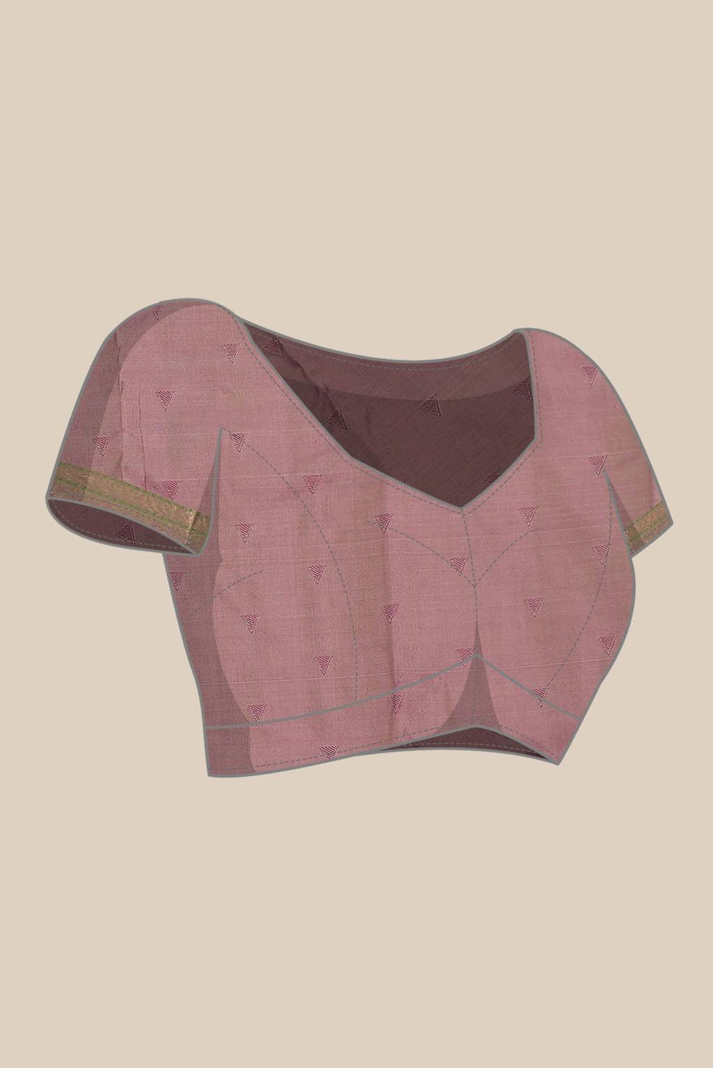 Beige Kanchipuram Silk Saree