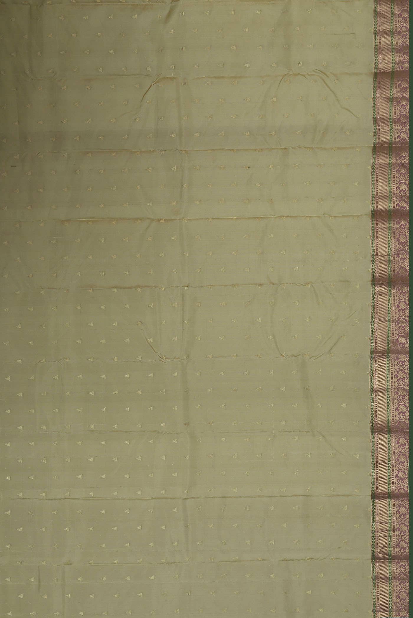 Beige Kanchipuram Silk Saree