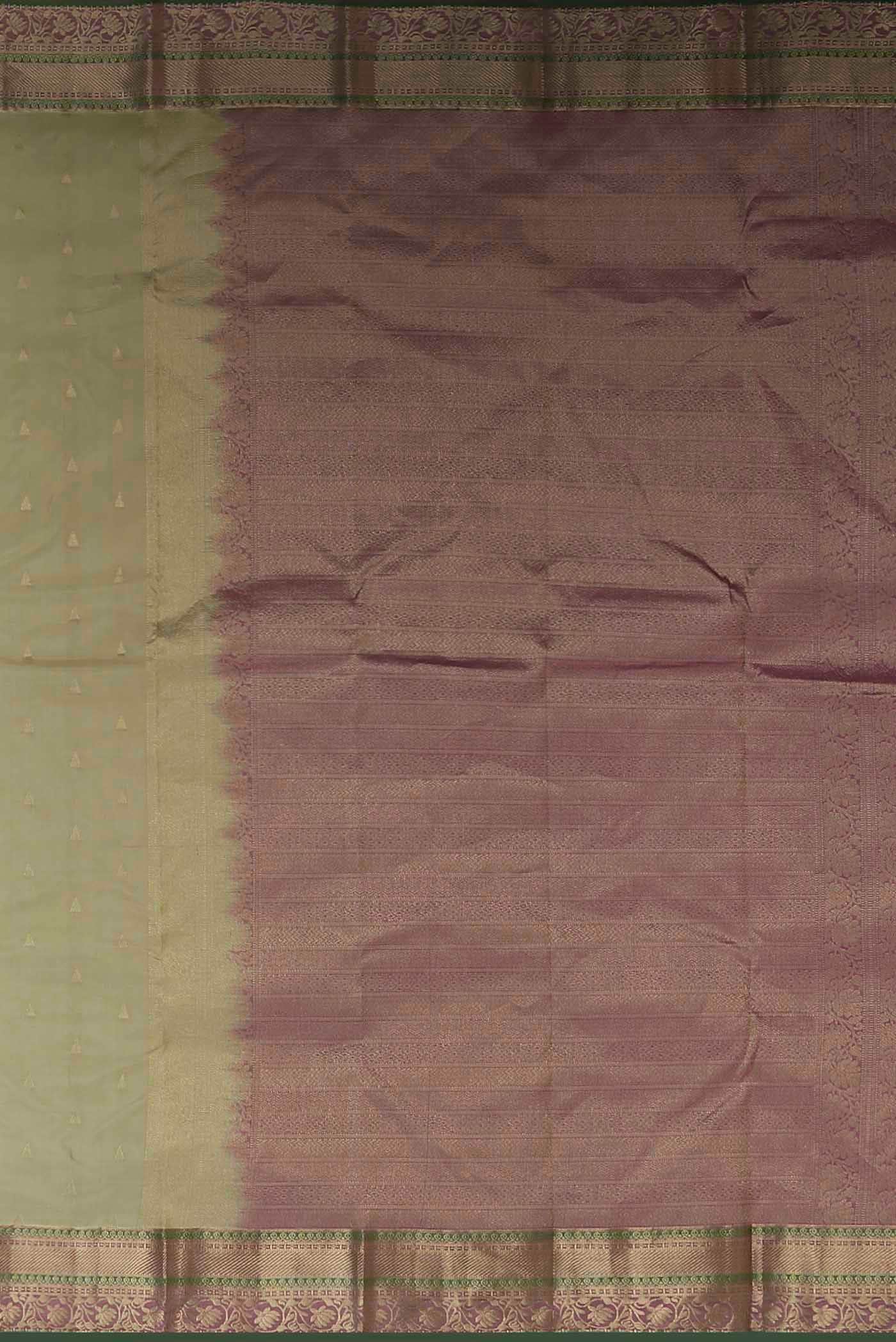 Beige Kanchipuram Silk Saree