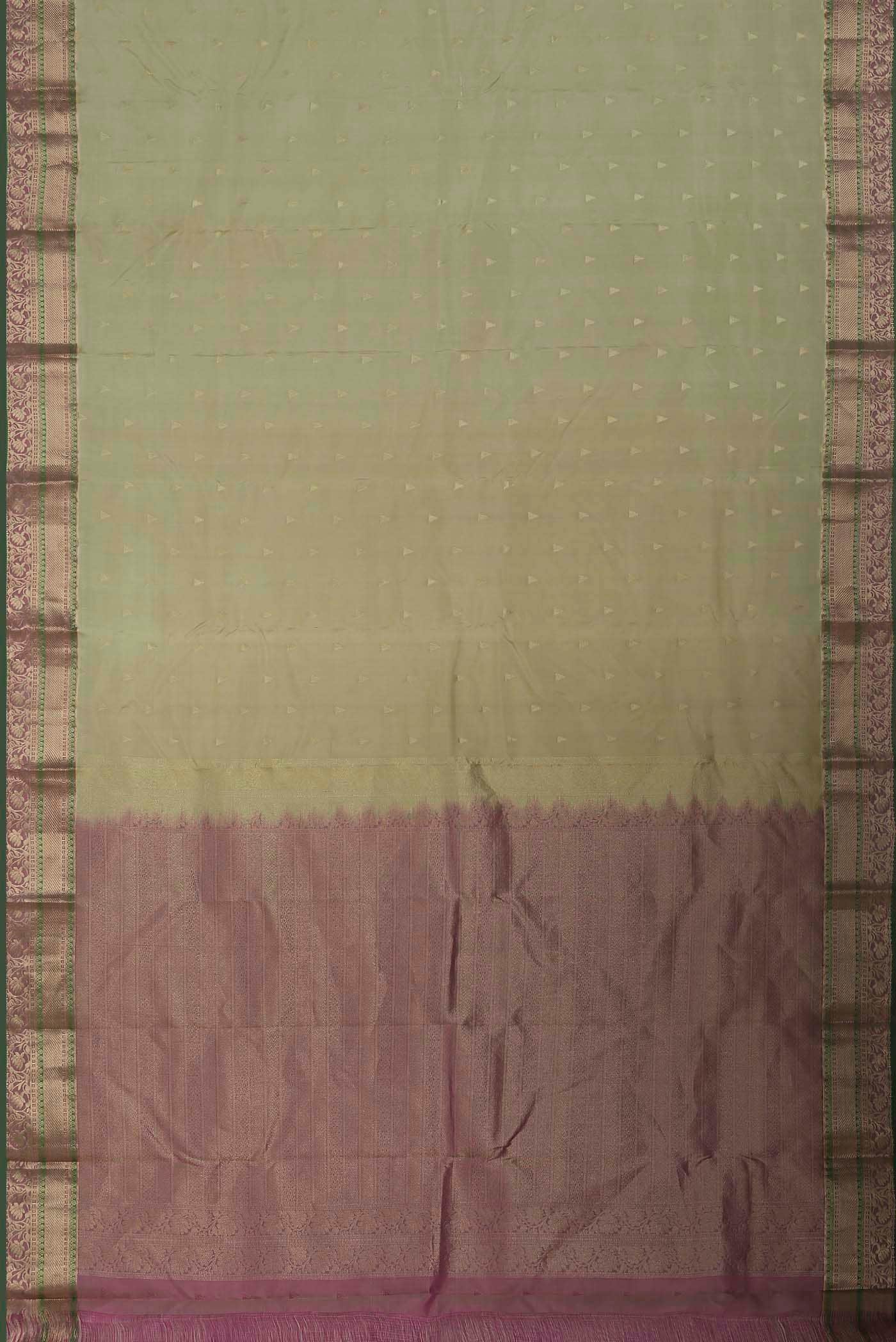 Beige Kanchipuram Silk Saree