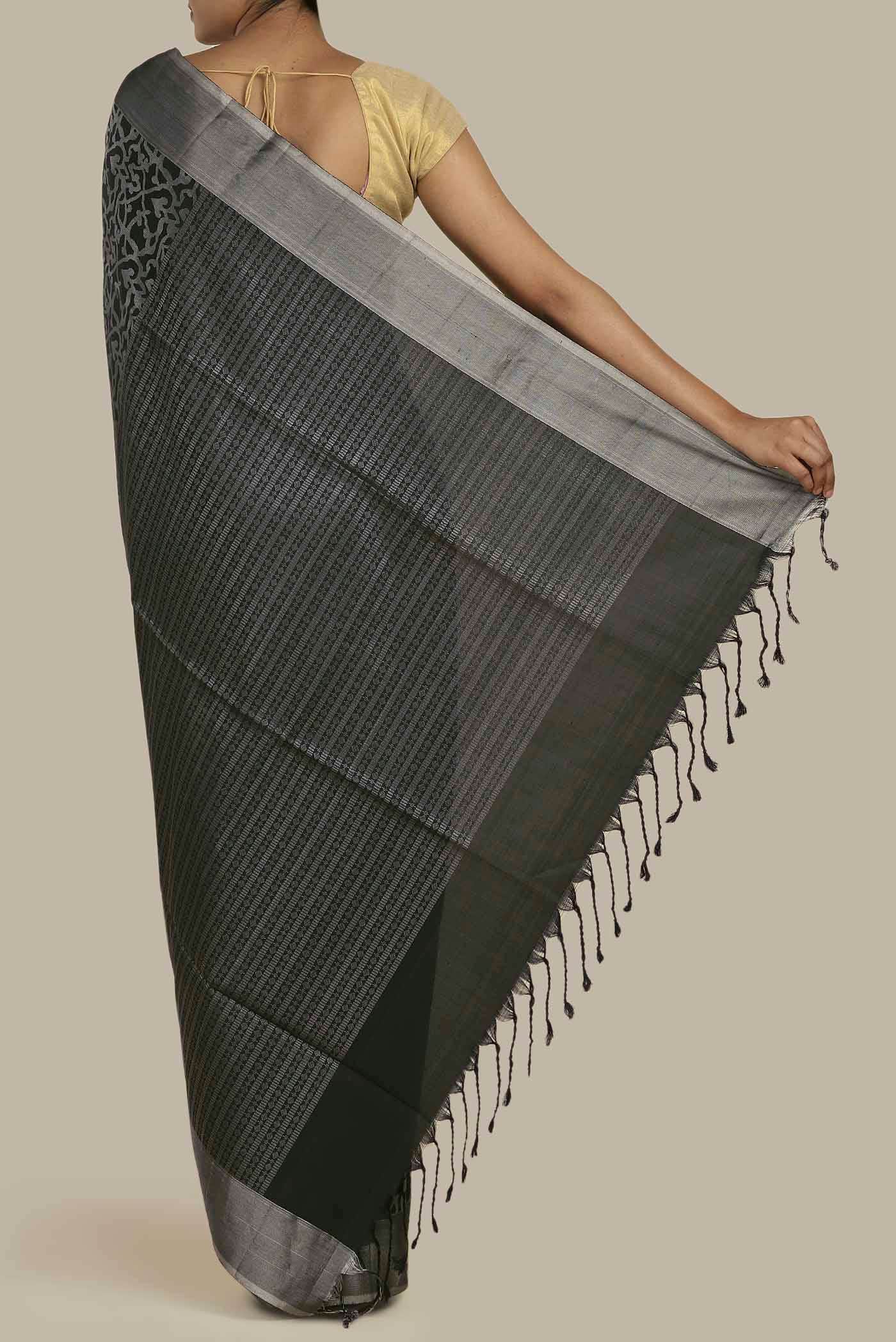 Black Soft Silk Saree