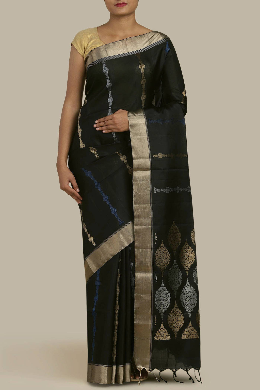 Black Soft Silk Saree