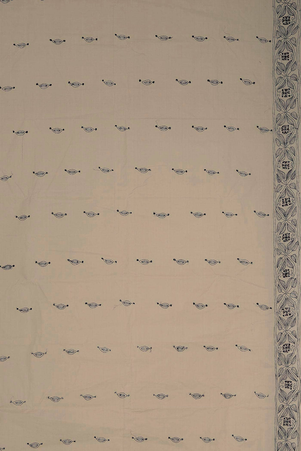 Beige Bengal Cotton Saree