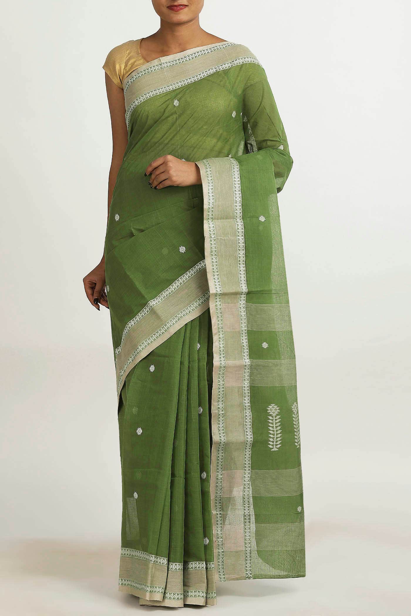 Green Bengal Cotton Saree