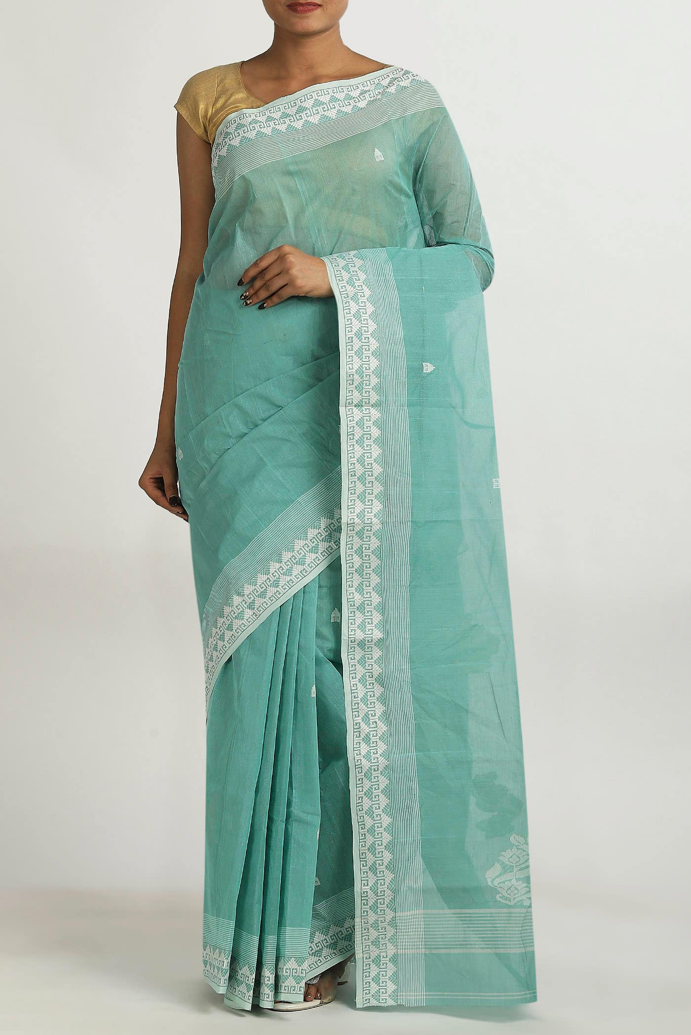 Green Bengal Cotton Saree