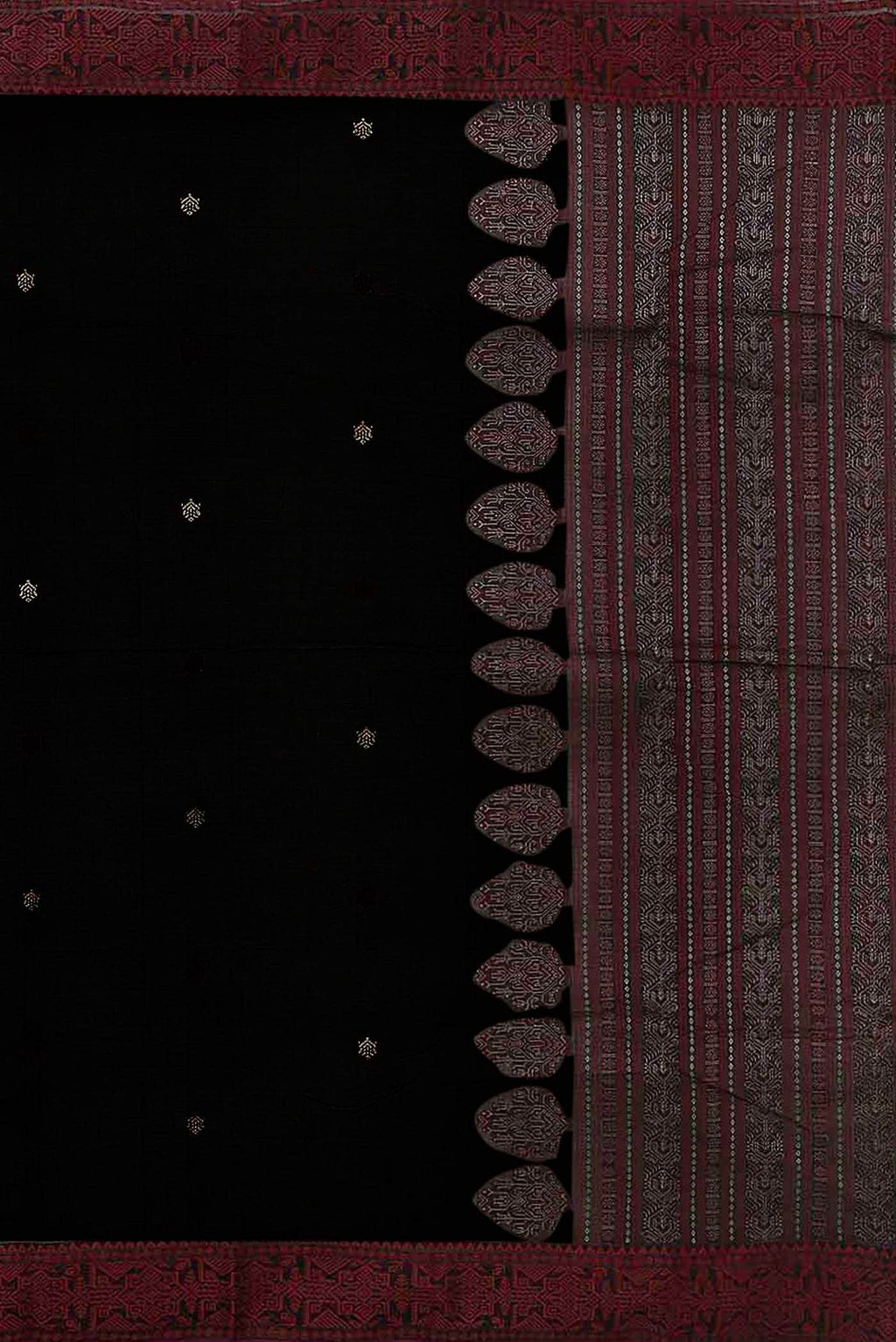 Black Bengal Cotton Saree
