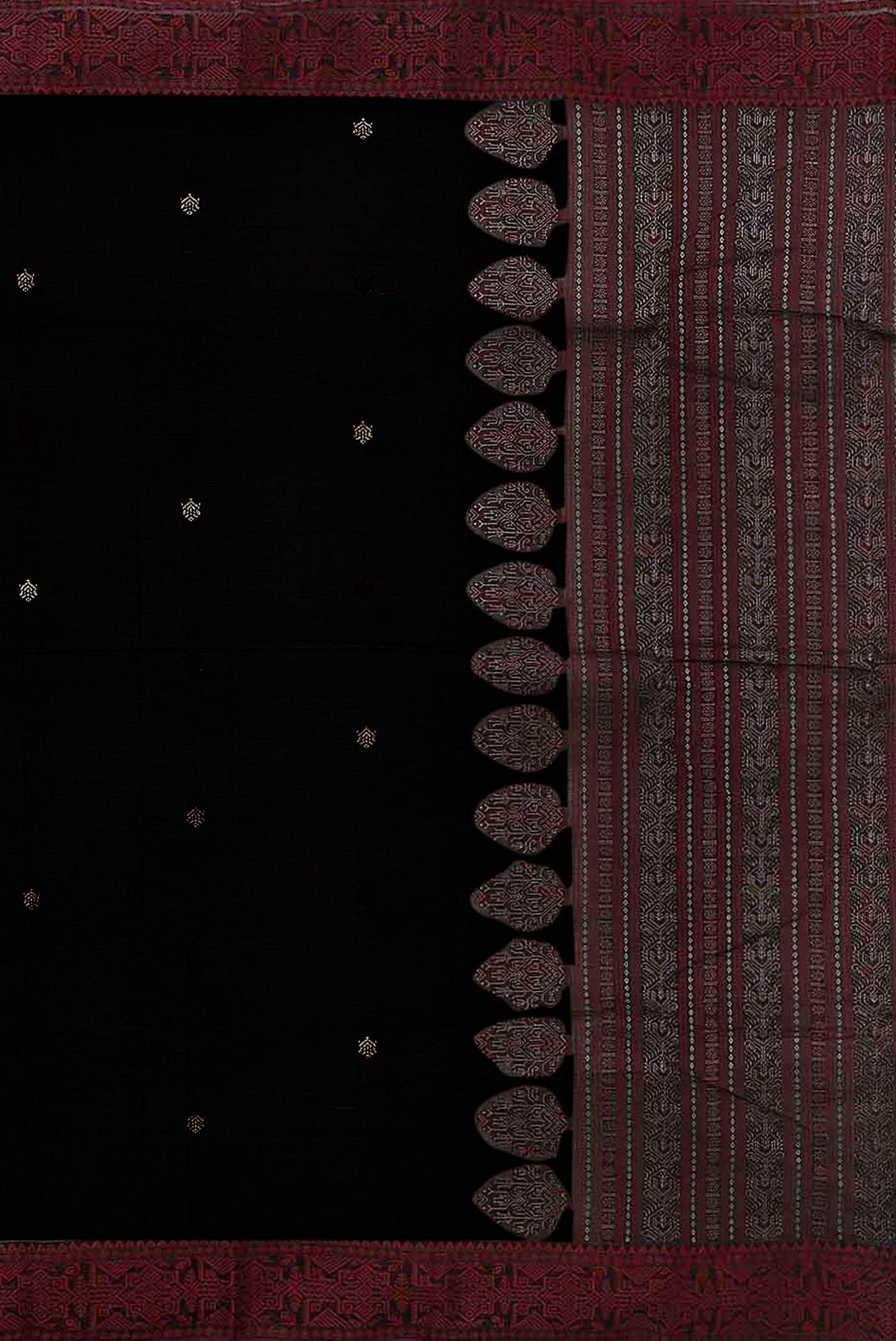 Black Bengal Cotton Saree